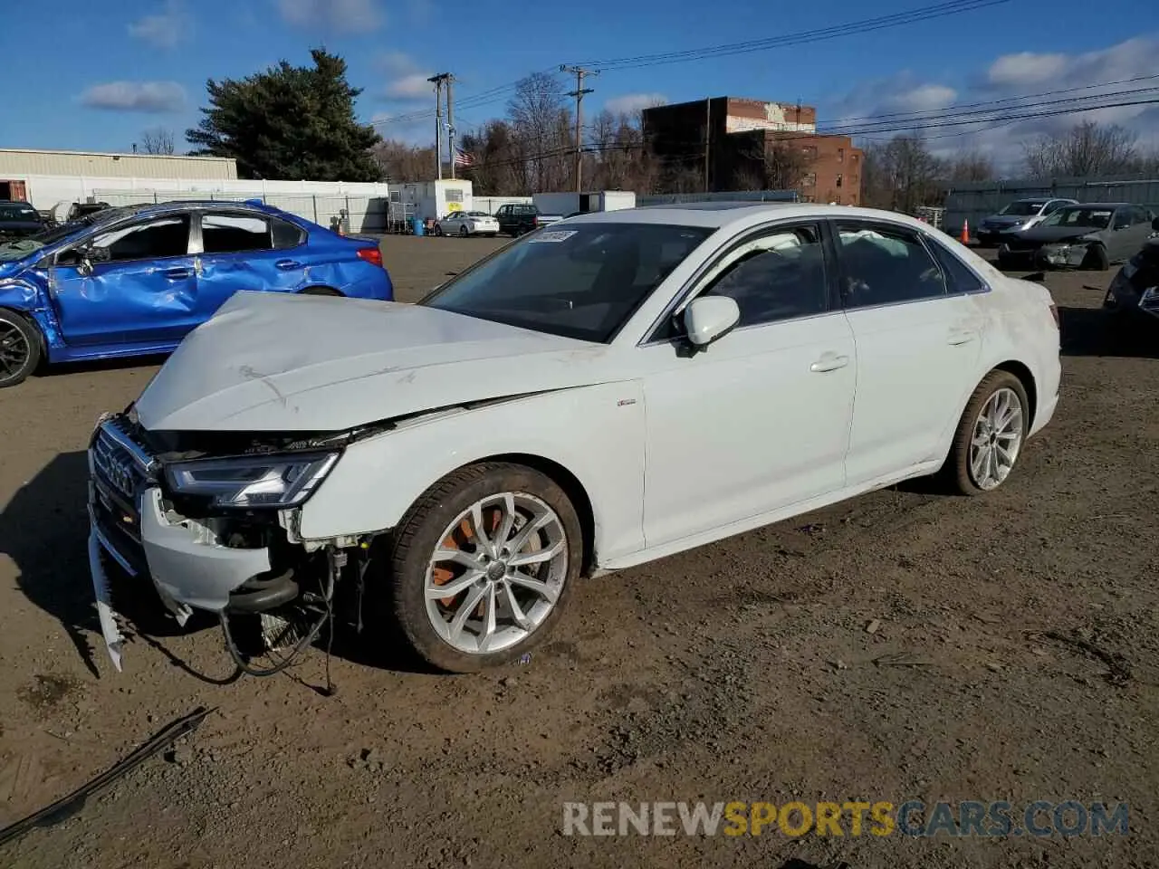 1 Photograph of a damaged car WAUENAF45KA027051 AUDI A4 2019