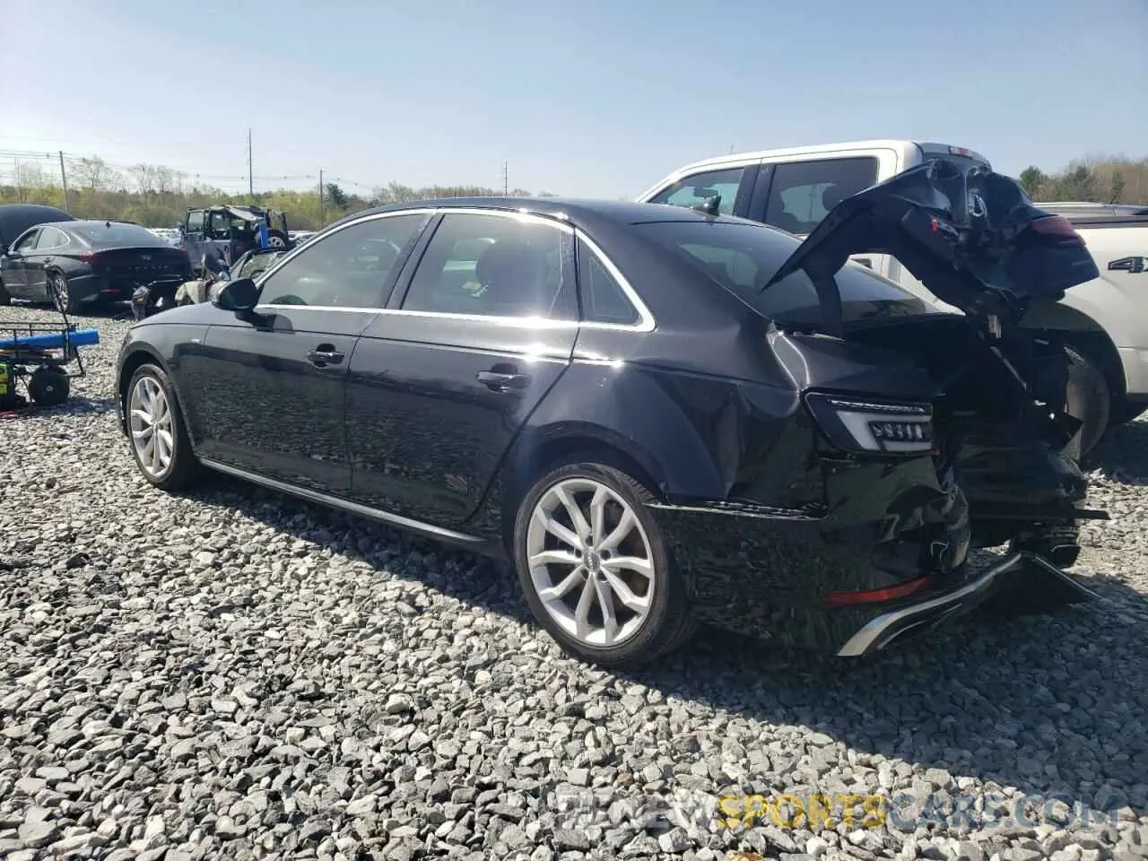 2 Photograph of a damaged car WAUENAF45KA040057 AUDI A4 2019