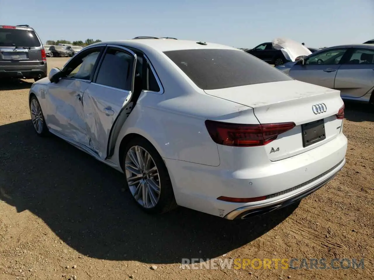2 Photograph of a damaged car WAUENAF45KA053360 AUDI A4 2019