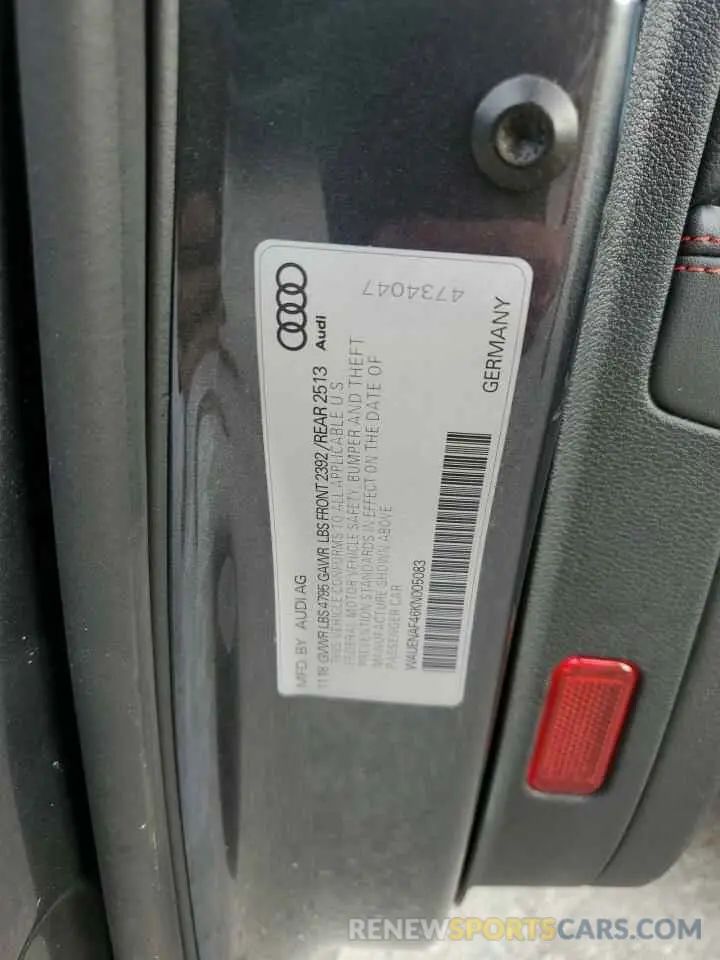 13 Photograph of a damaged car WAUENAF46KN005083 AUDI A4 2019