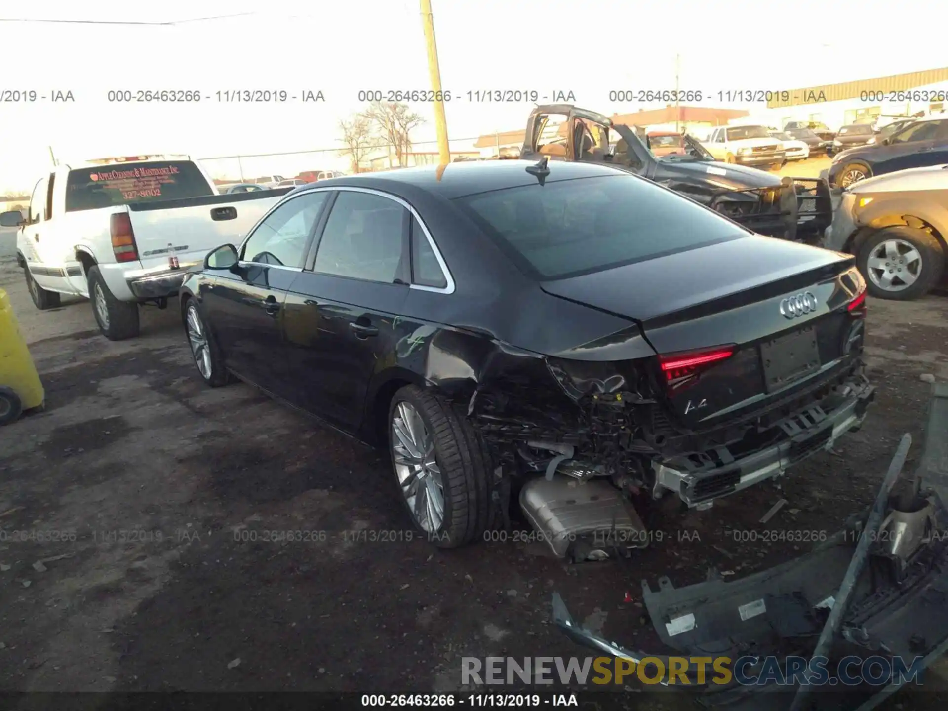 3 Photograph of a damaged car WAUENAF47KA008727 AUDI A4 2019