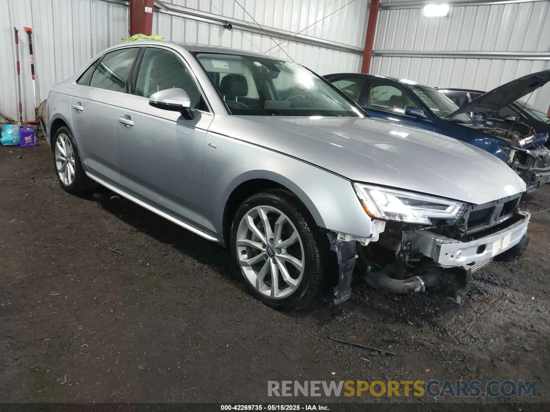1 Photograph of a damaged car WAUENAF47KA016195 AUDI A4 2019
