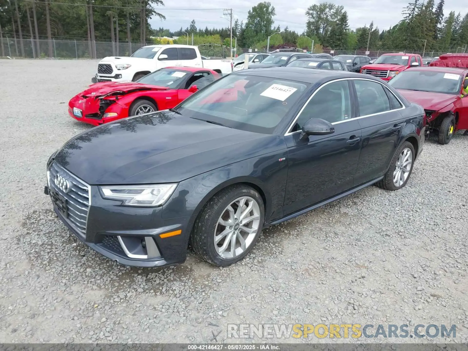 2 Photograph of a damaged car WAUENAF47KA056731 AUDI A4 2019