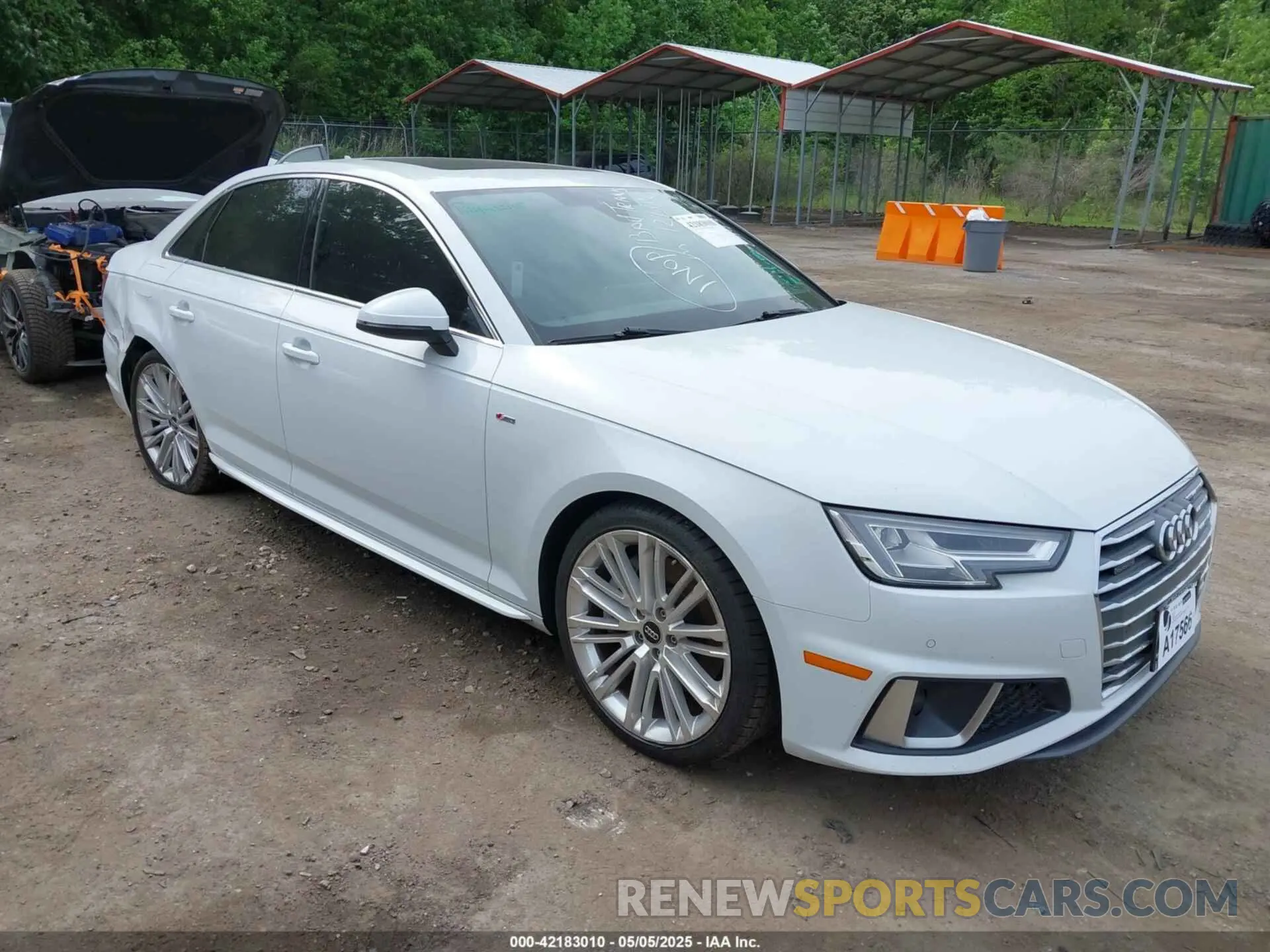 1 Photograph of a damaged car WAUENAF47KN014343 AUDI A4 2019
