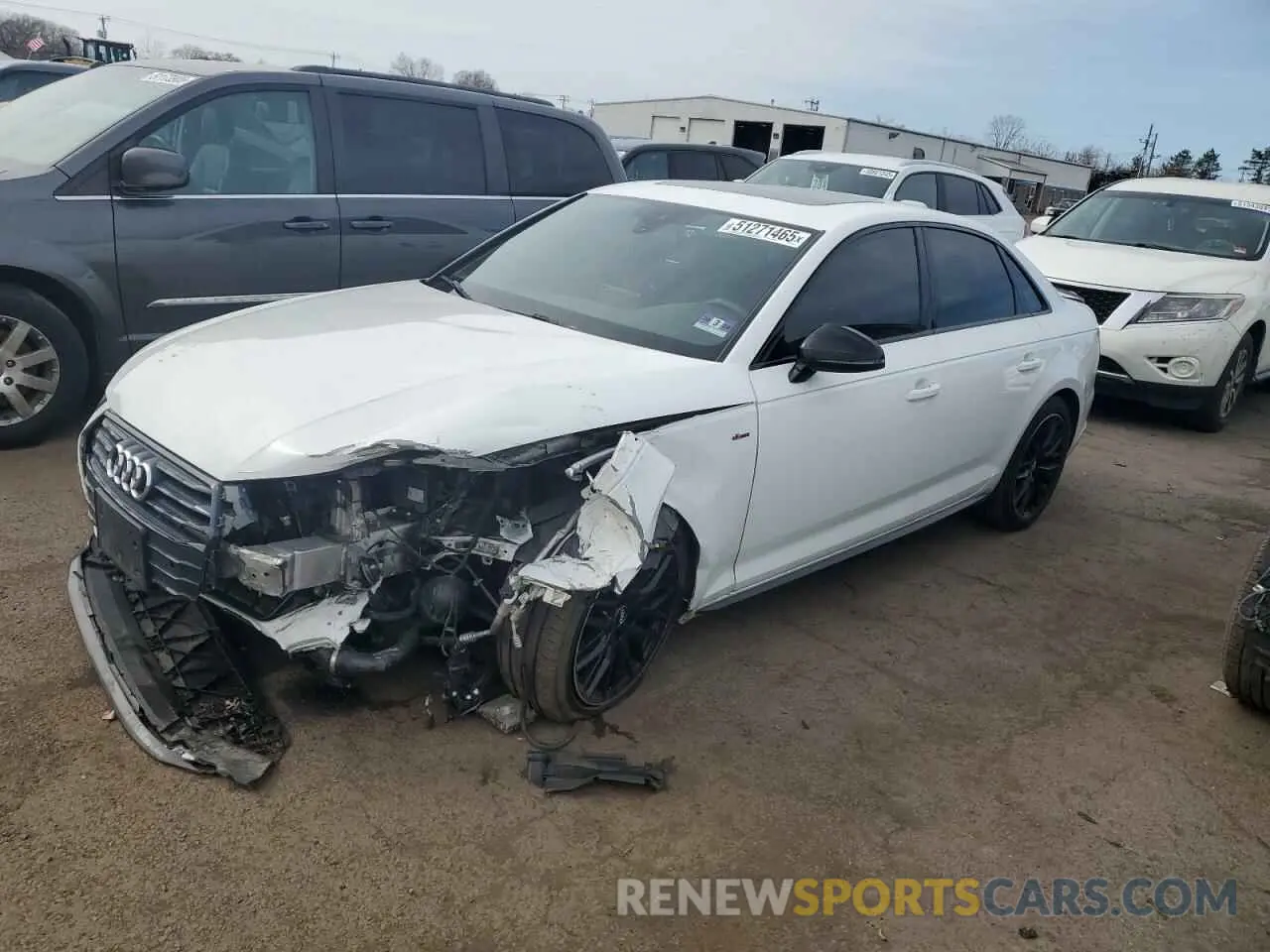 1 Photograph of a damaged car WAUENAF48KA016318 AUDI A4 2019