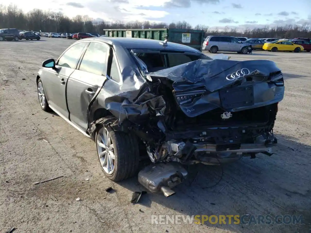 3 Photograph of a damaged car WAUENAF48KA039534 AUDI A4 2019