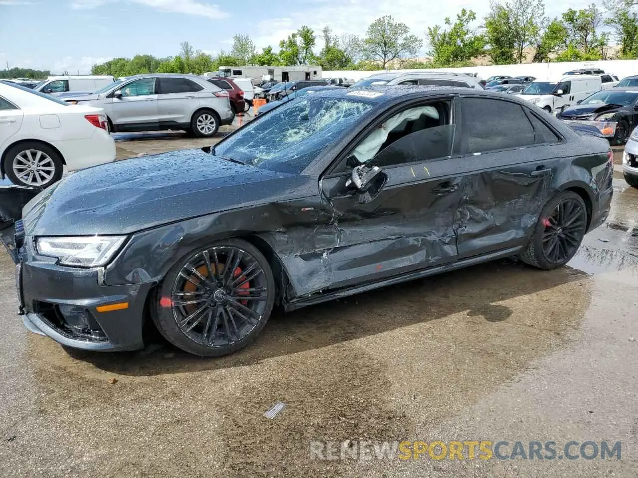 1 Photograph of a damaged car WAUENAF48KA052719 AUDI A4 2019