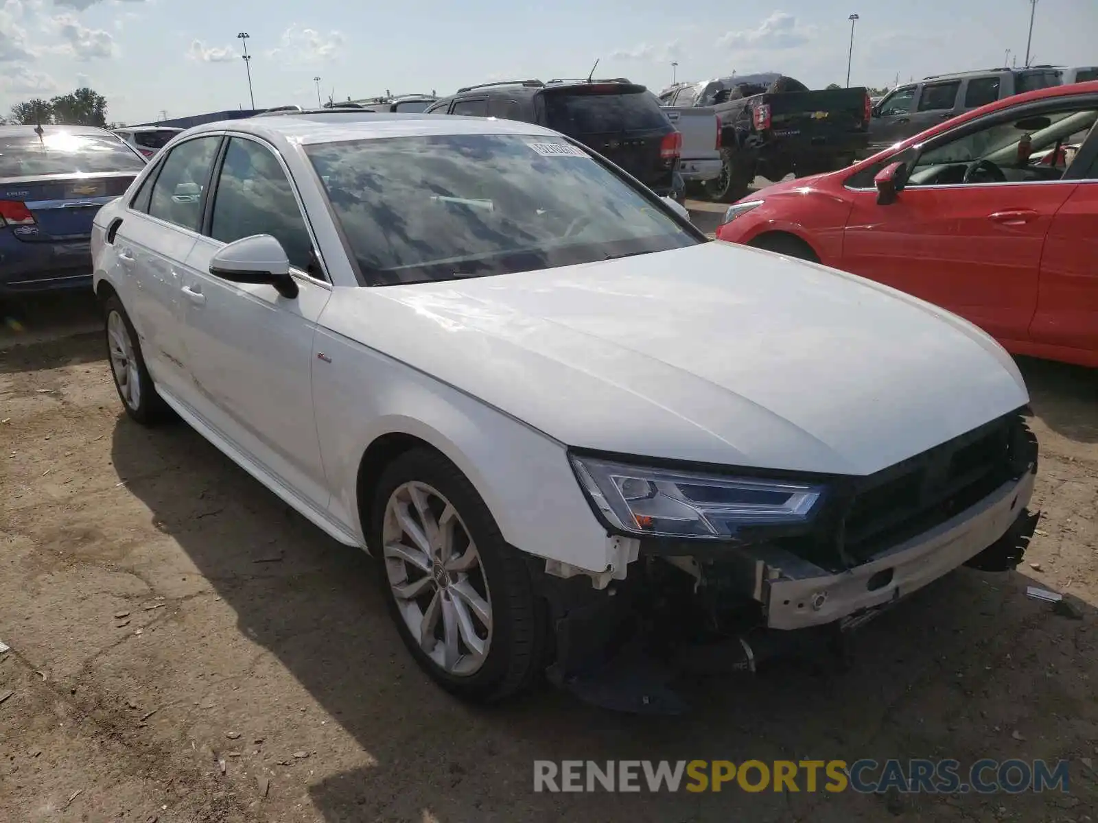 1 Photograph of a damaged car WAUENAF48KN002637 AUDI A4 2019