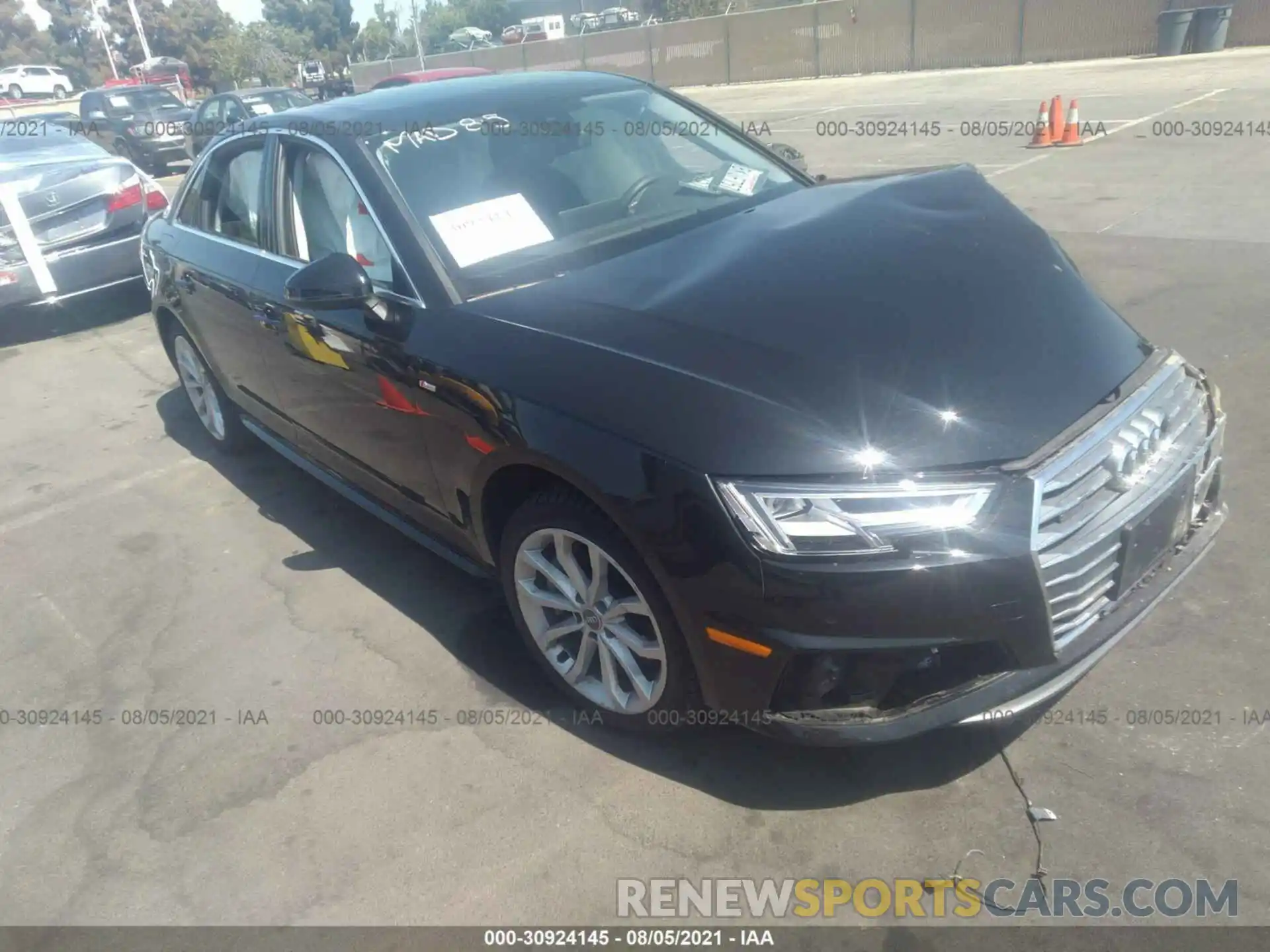 1 Photograph of a damaged car WAUENAF48KN014822 AUDI A4 2019