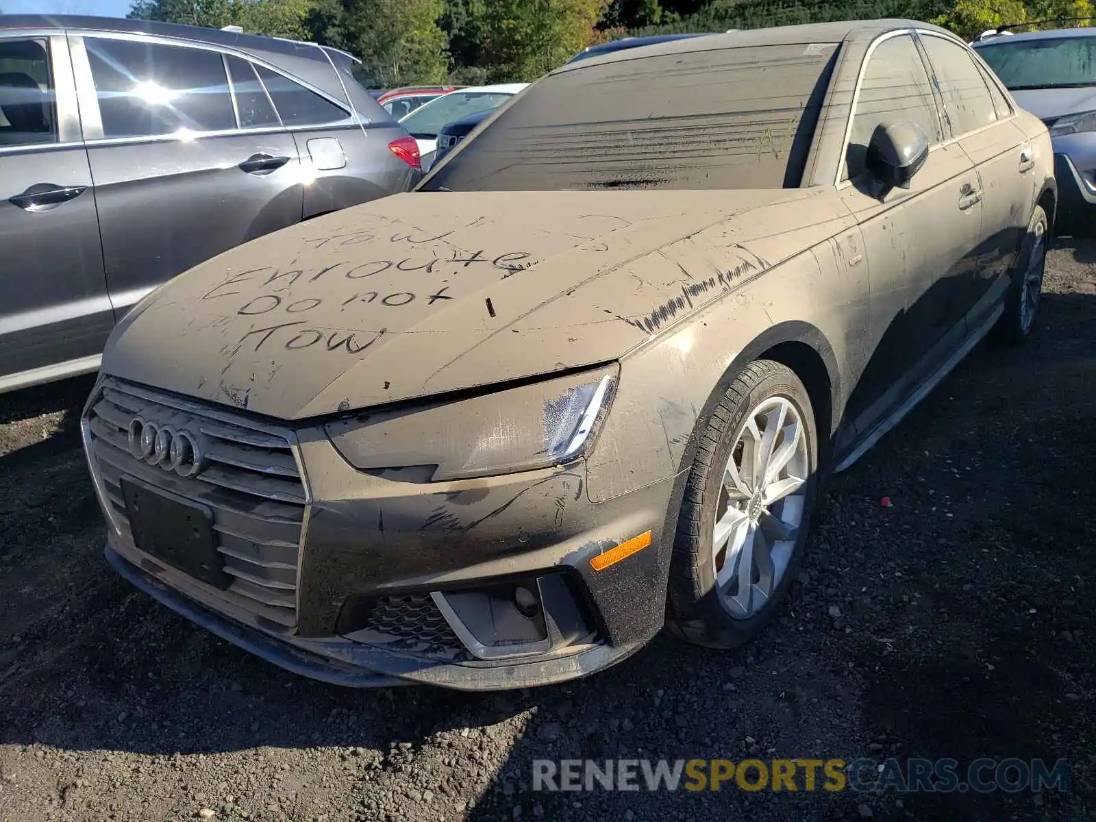 2 Photograph of a damaged car WAUENAF48KN016151 AUDI A4 2019