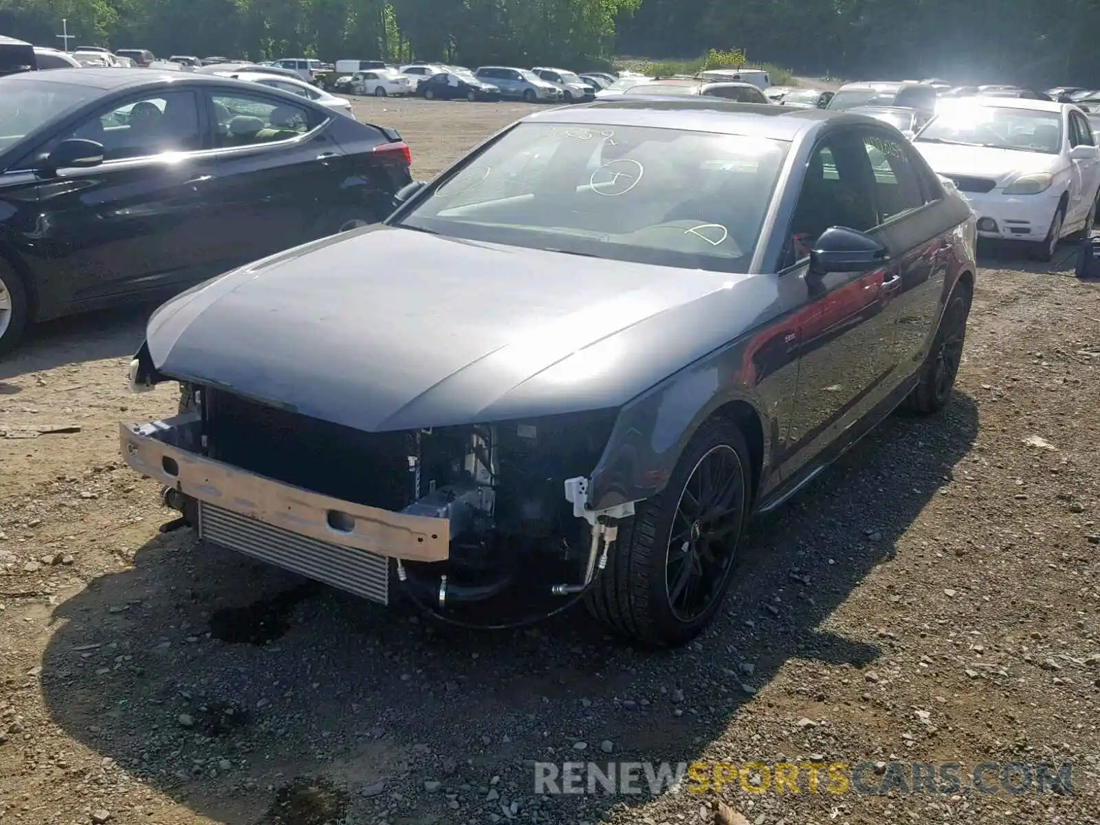 2 Photograph of a damaged car WAUENAF49KN005191 AUDI A4 2019