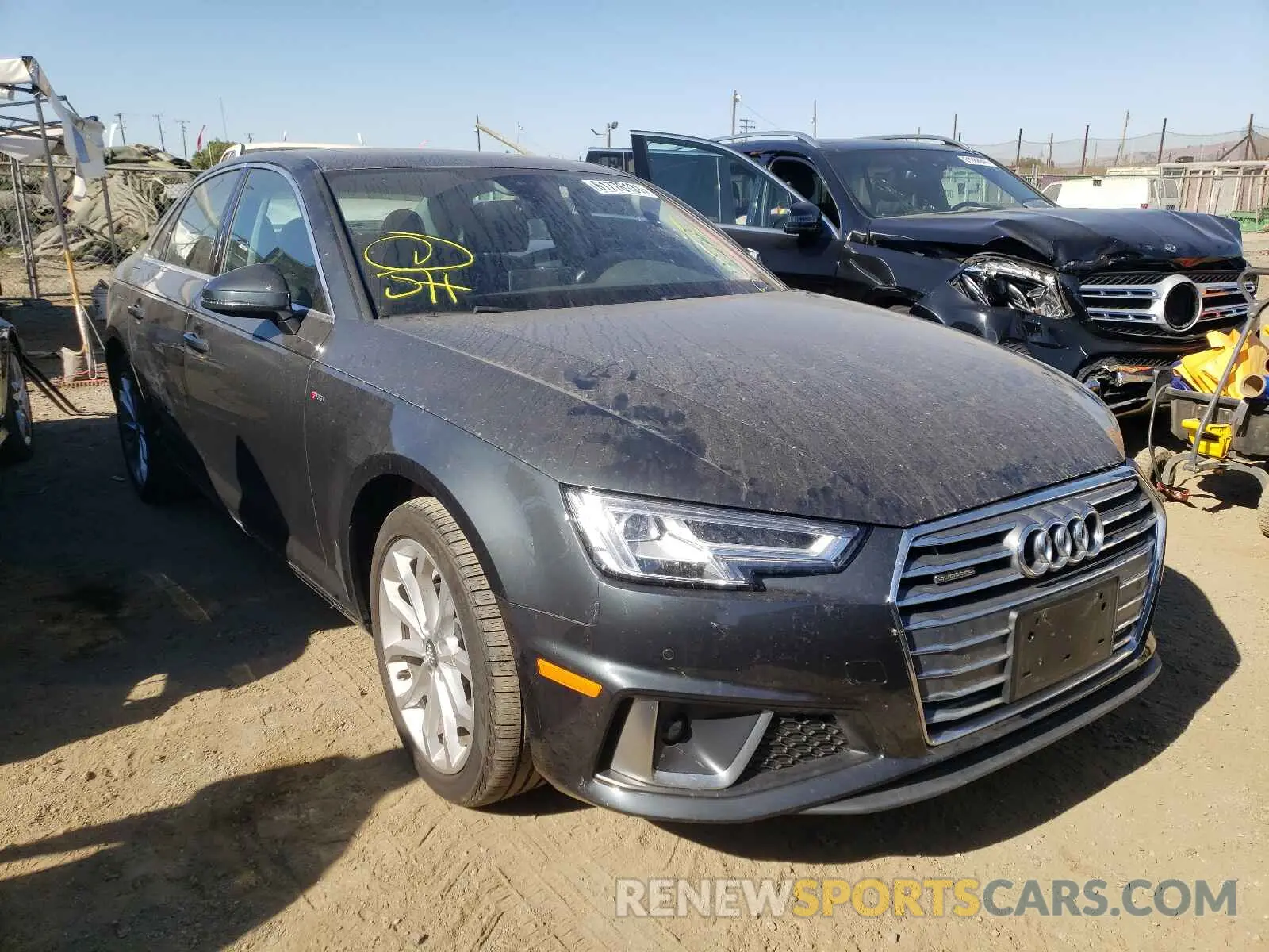 1 Photograph of a damaged car WAUENAF49KN015140 AUDI A4 2019