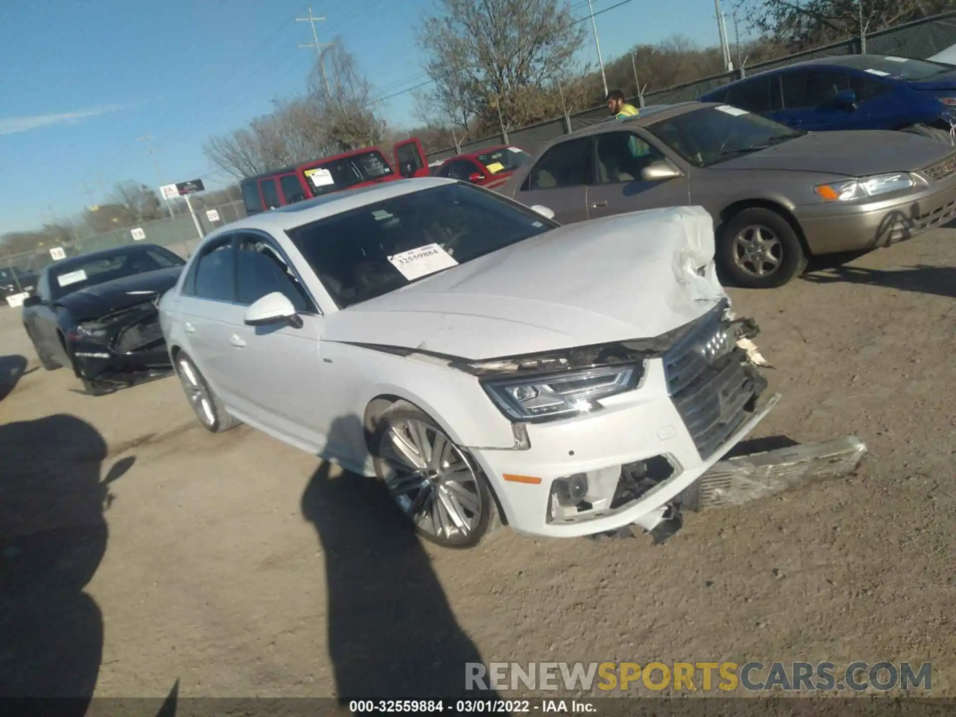 1 Photograph of a damaged car WAUENAF49KN021231 AUDI A4 2019