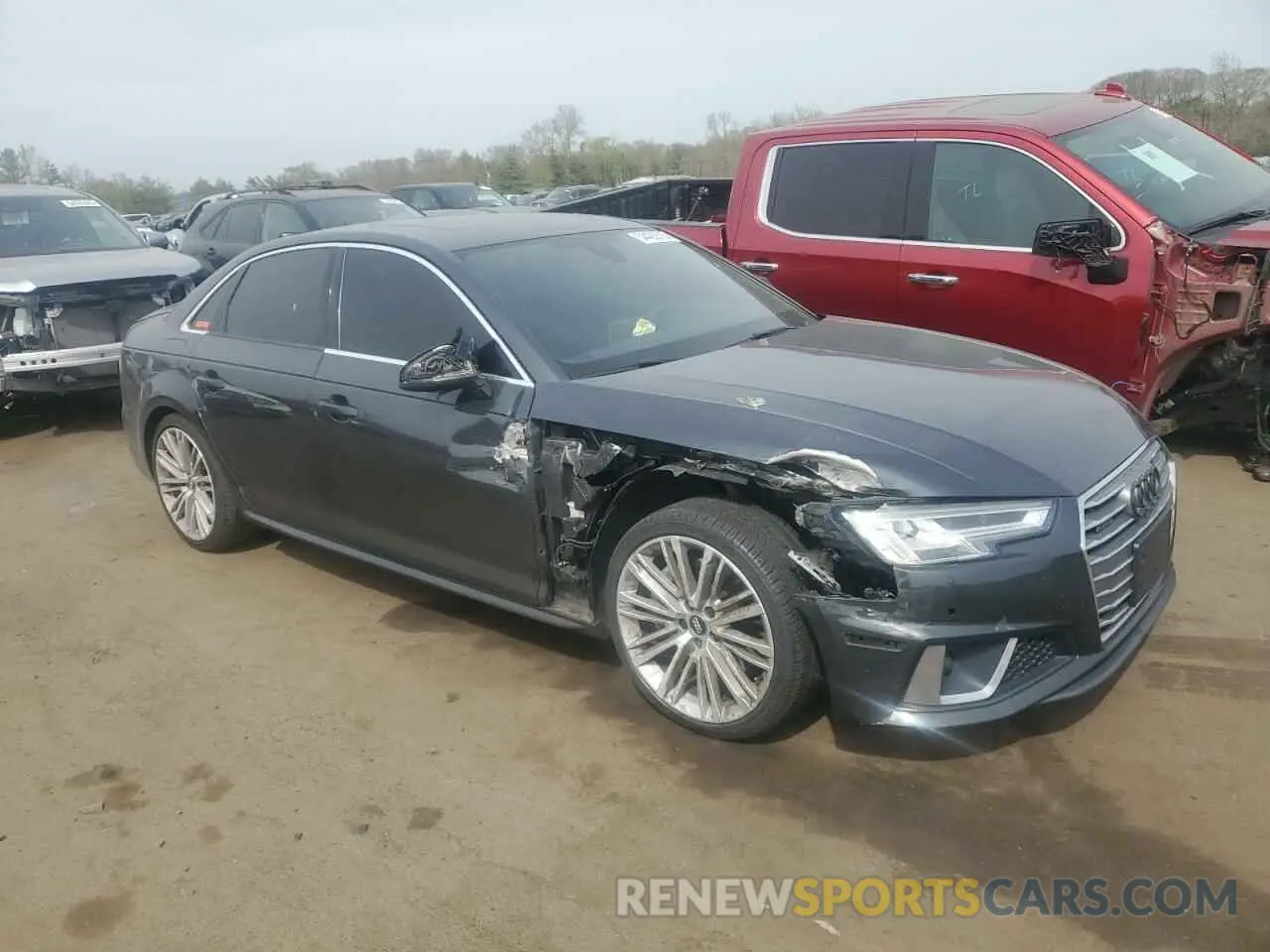 4 Photograph of a damaged car WAUENAF4XKA035436 AUDI A4 2019