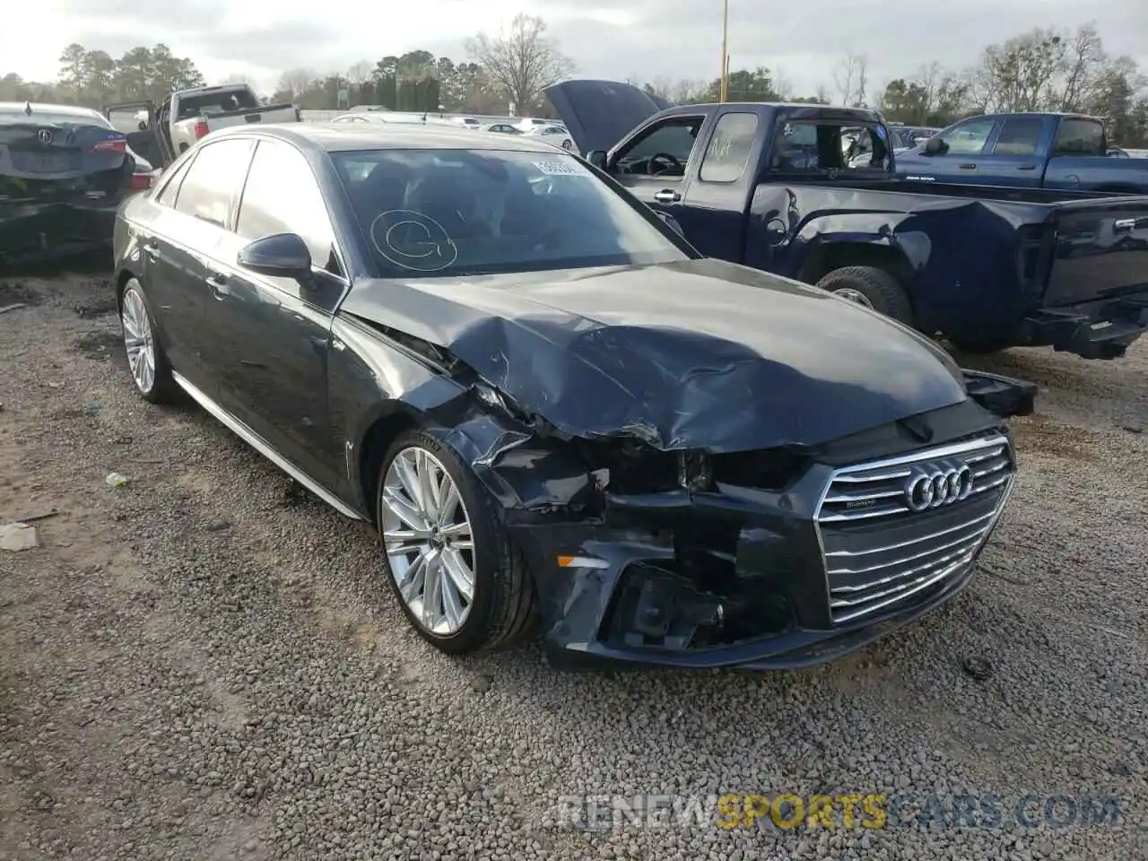 1 Photograph of a damaged car WAUENAF4XKN001649 AUDI A4 2019