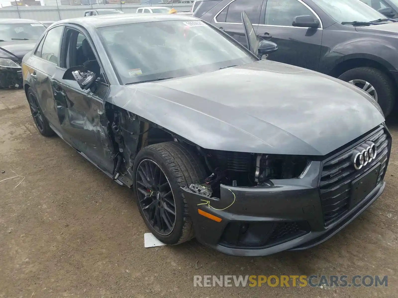 1 Photograph of a damaged car WAUENAF4XKN005703 AUDI A4 2019