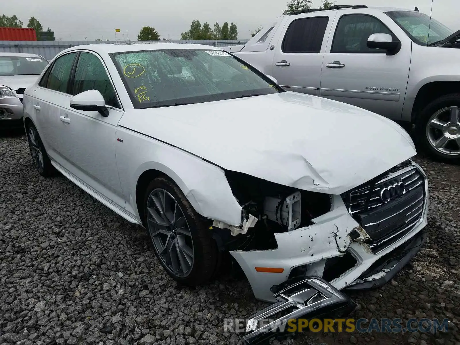 1 Photograph of a damaged car WAUFNAF42KA042899 AUDI A4 2019