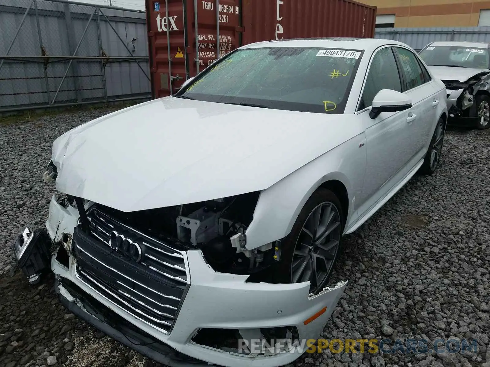 2 Photograph of a damaged car WAUFNAF42KA042899 AUDI A4 2019