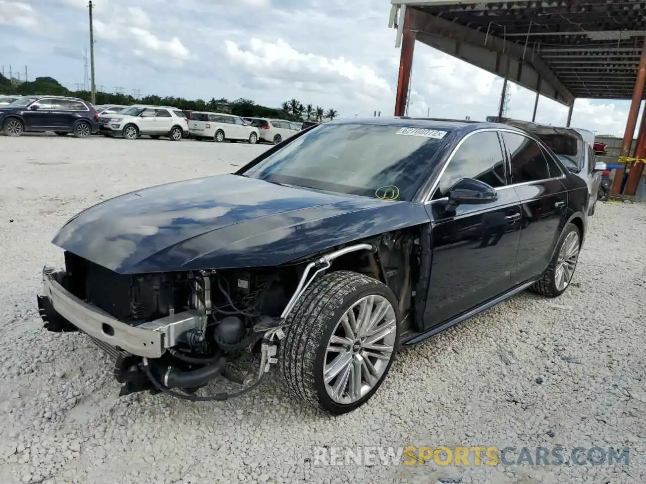 2 Photograph of a damaged car WAUFNAF42KN001312 AUDI A4 2019