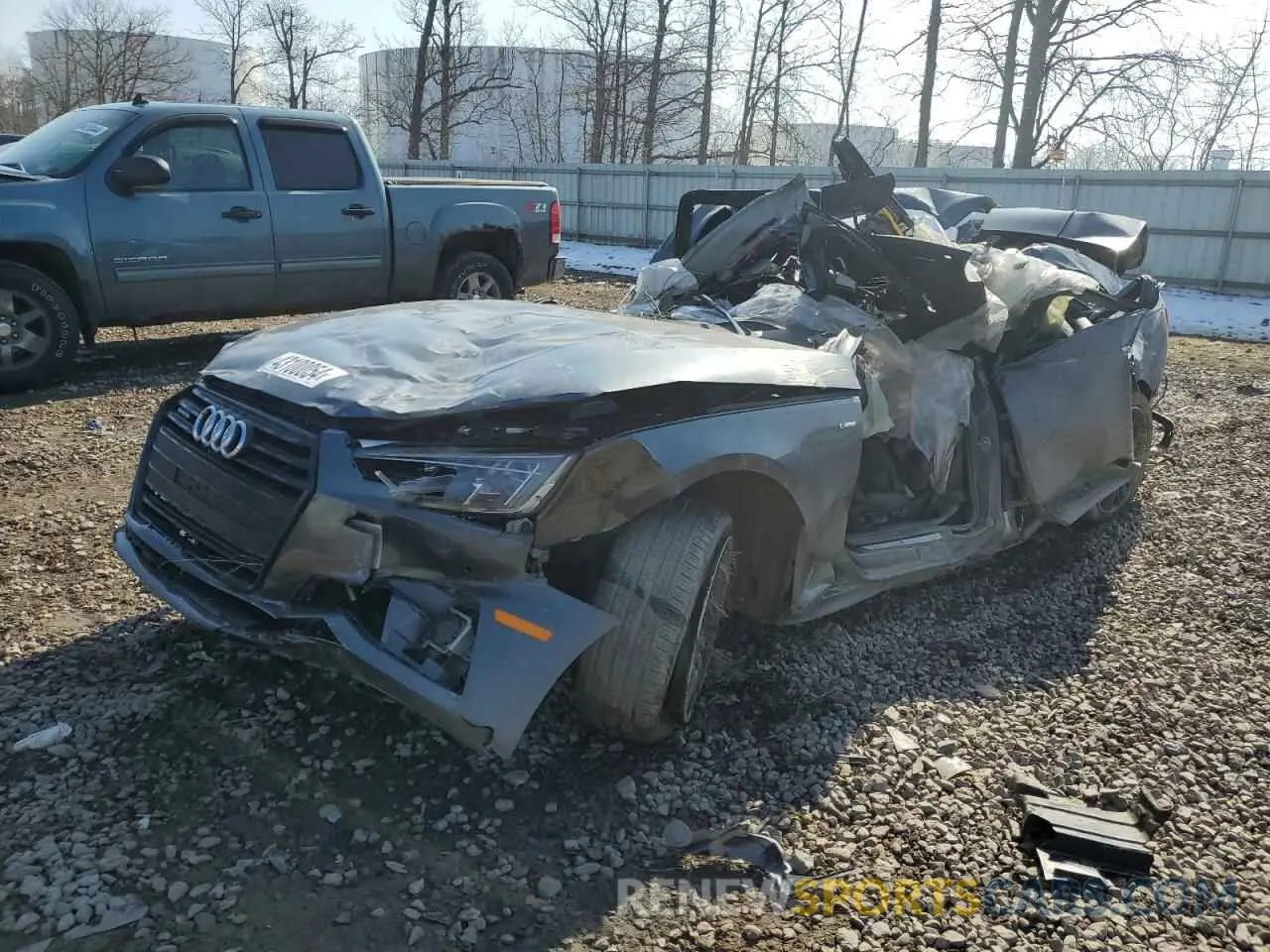 1 Photograph of a damaged car WAUFNAF42KN012469 AUDI A4 2019