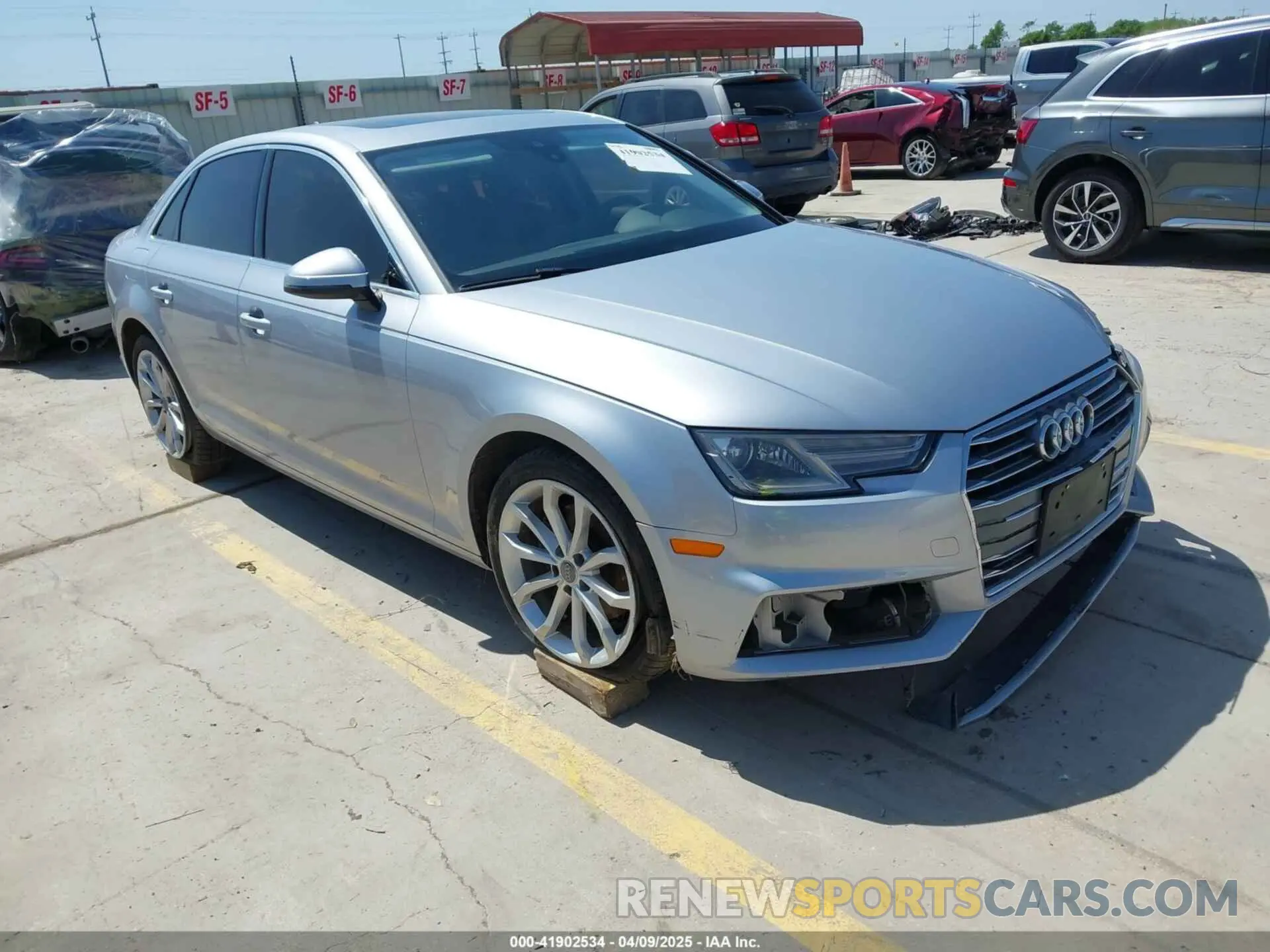 1 Photograph of a damaged car WAUGMAF40KN002742 AUDI A4 2019
