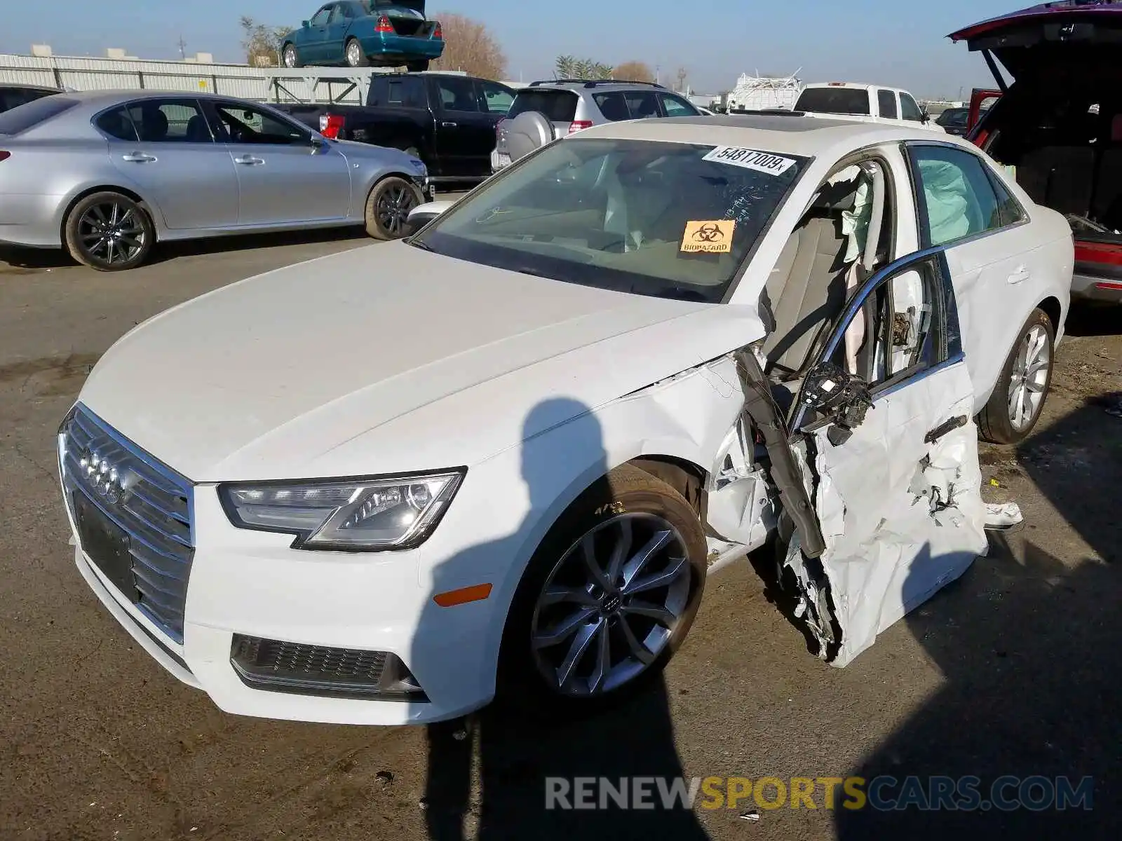 2 Photograph of a damaged car WAUGMAF42KA062870 AUDI A4 2019