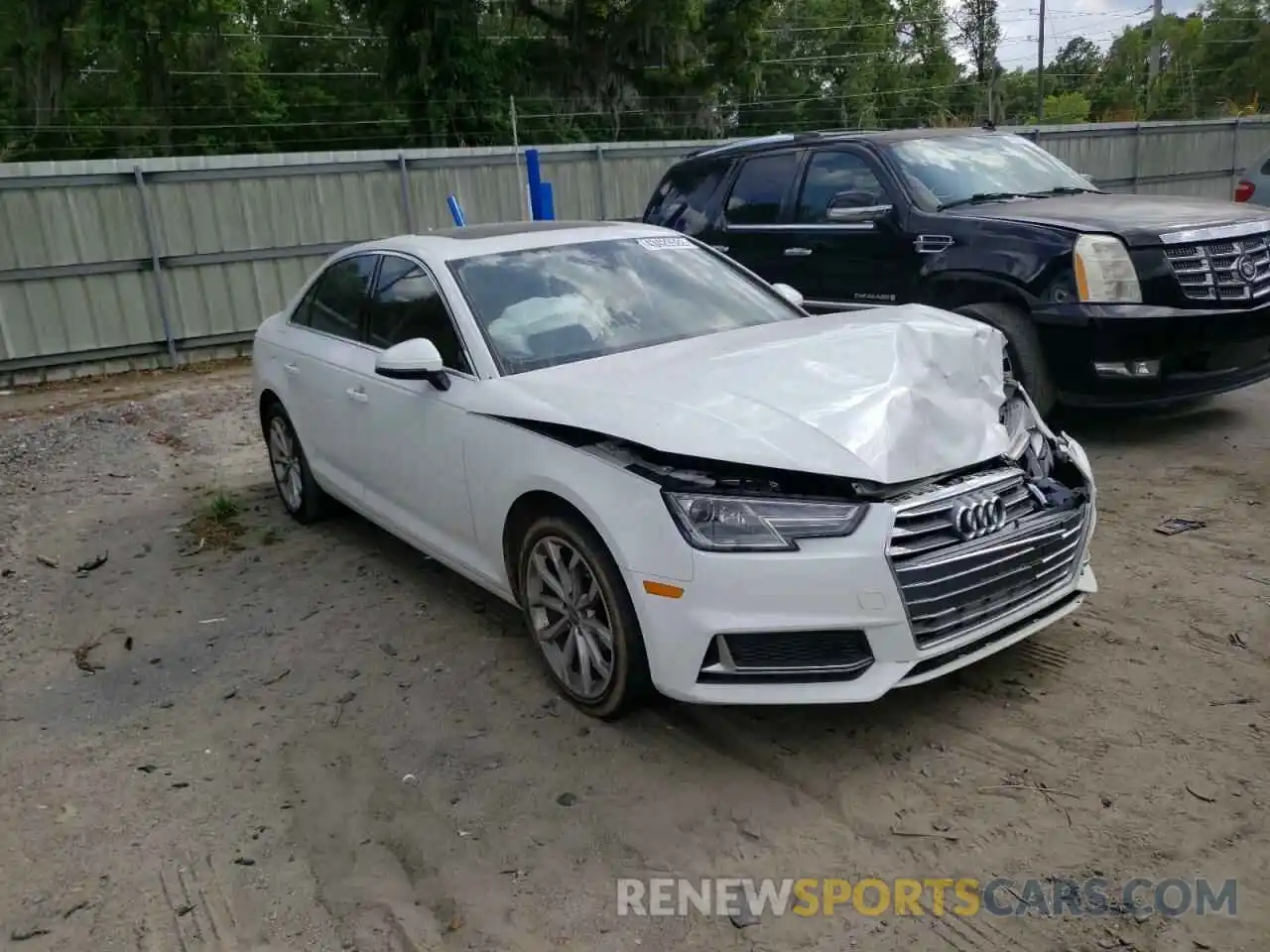 1 Photograph of a damaged car WAUGMAF43KN006381 AUDI A4 2019