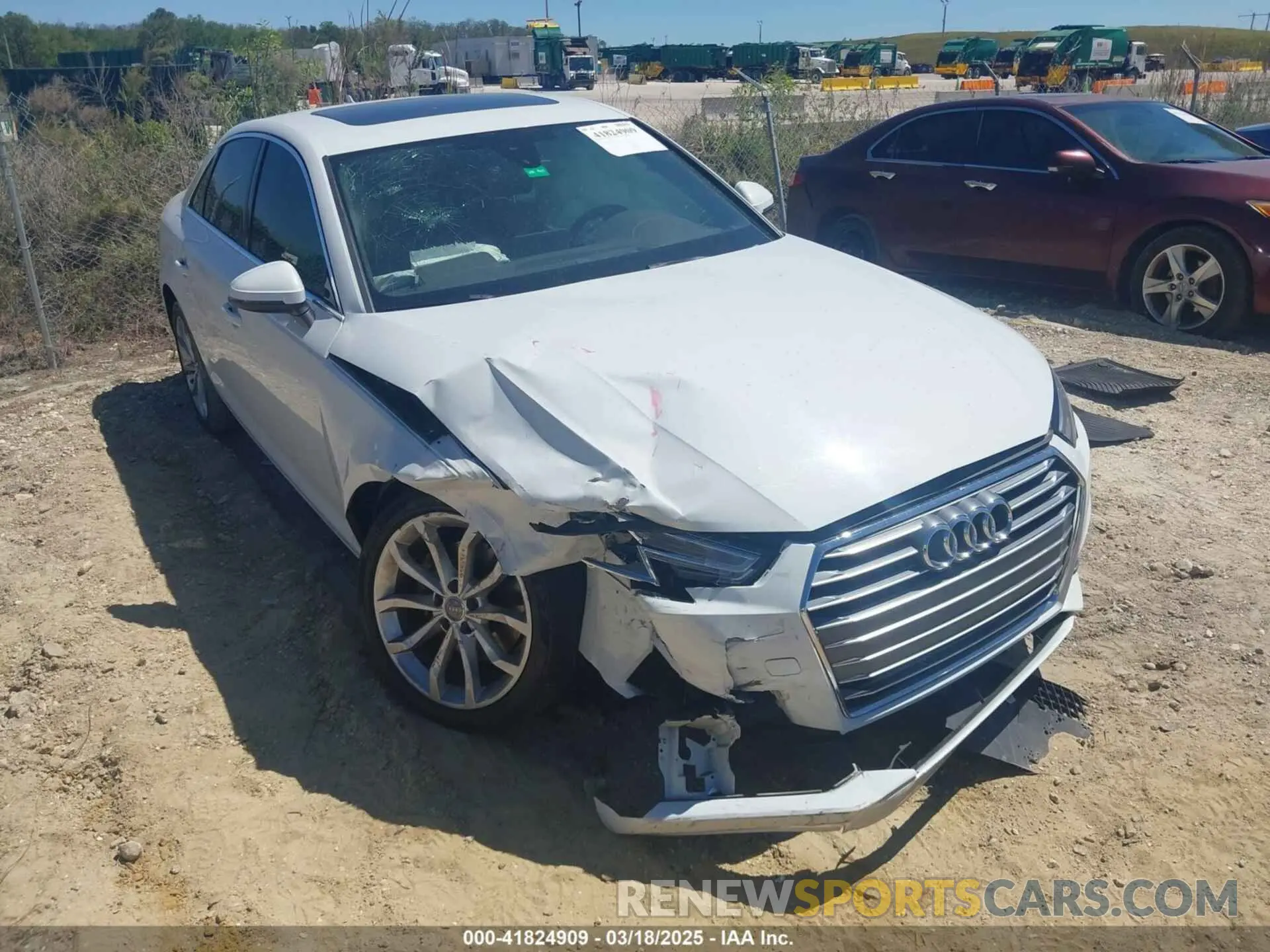 1 Photograph of a damaged car WAUGMAF43KN011015 AUDI A4 2019