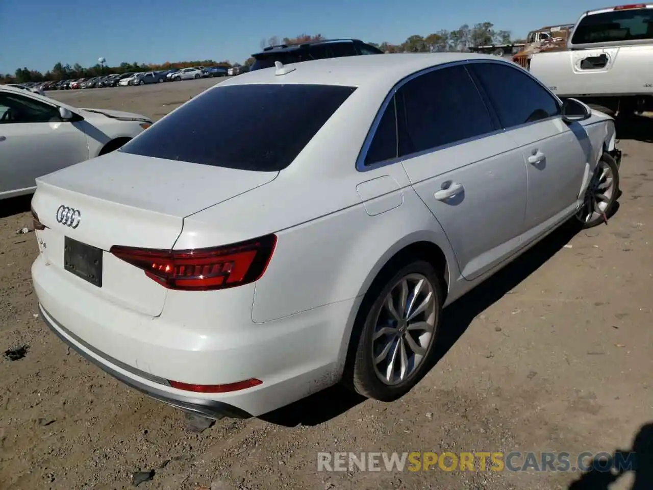 4 Photograph of a damaged car WAUGMAF44KN011380 AUDI A4 2019