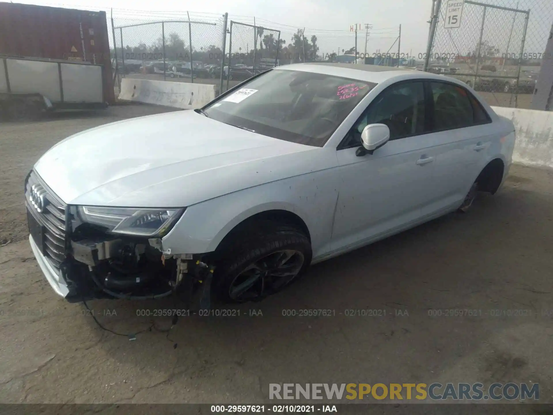 2 Photograph of a damaged car WAUGMAF44KN016661 AUDI A4 2019