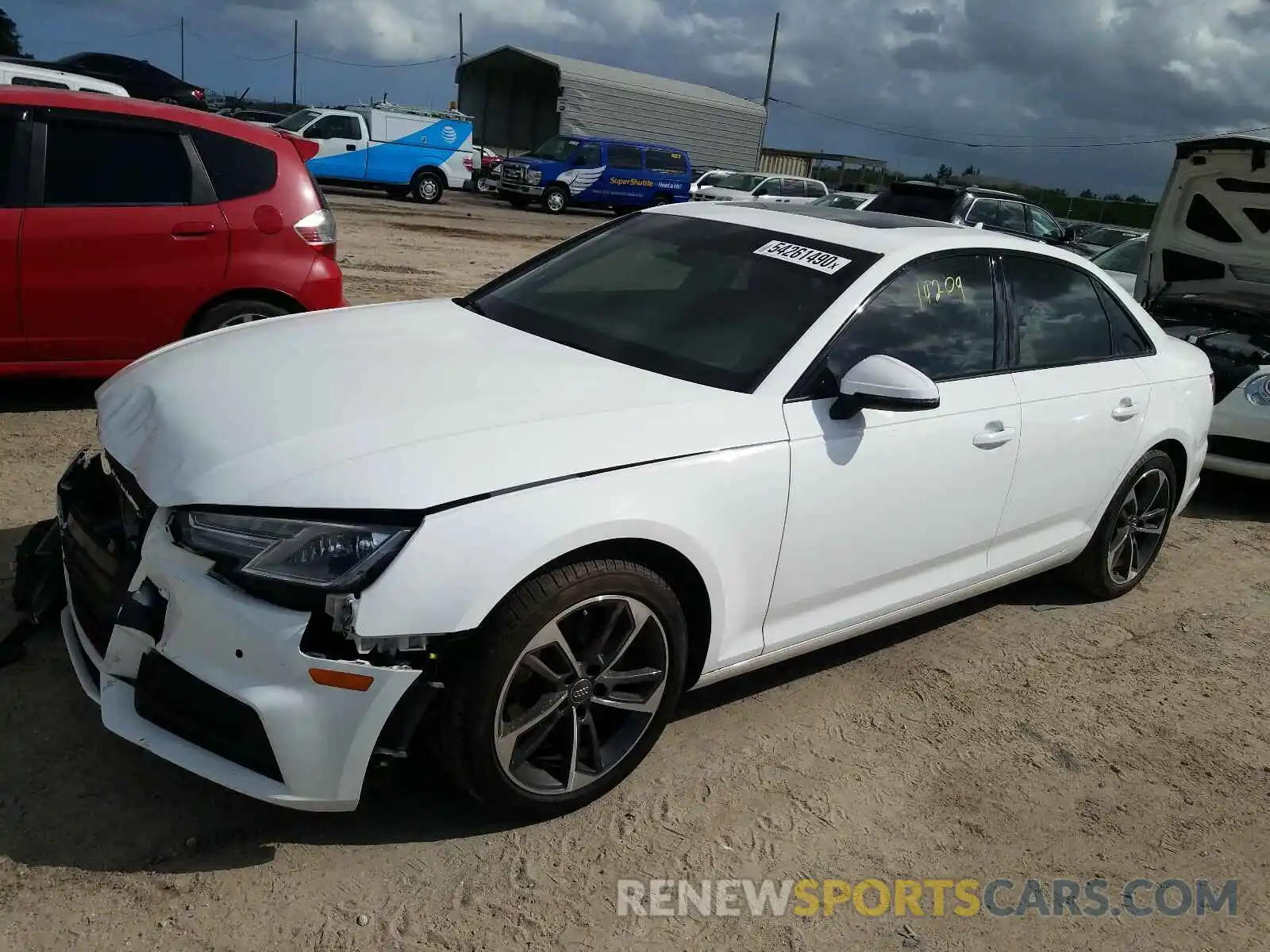 2 Photograph of a damaged car WAUGMAF45KN013753 AUDI A4 2019