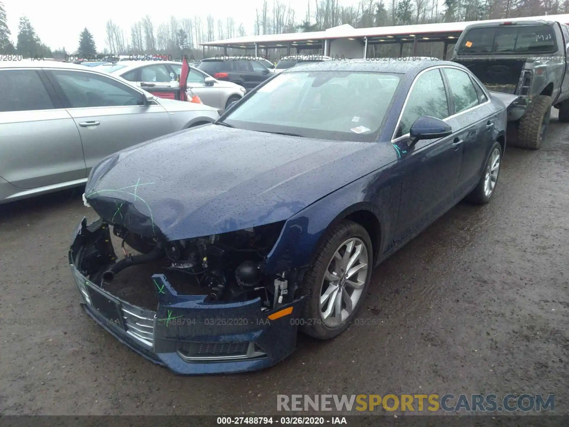 2 Photograph of a damaged car WAUGMAF46KN011591 AUDI A4 2019