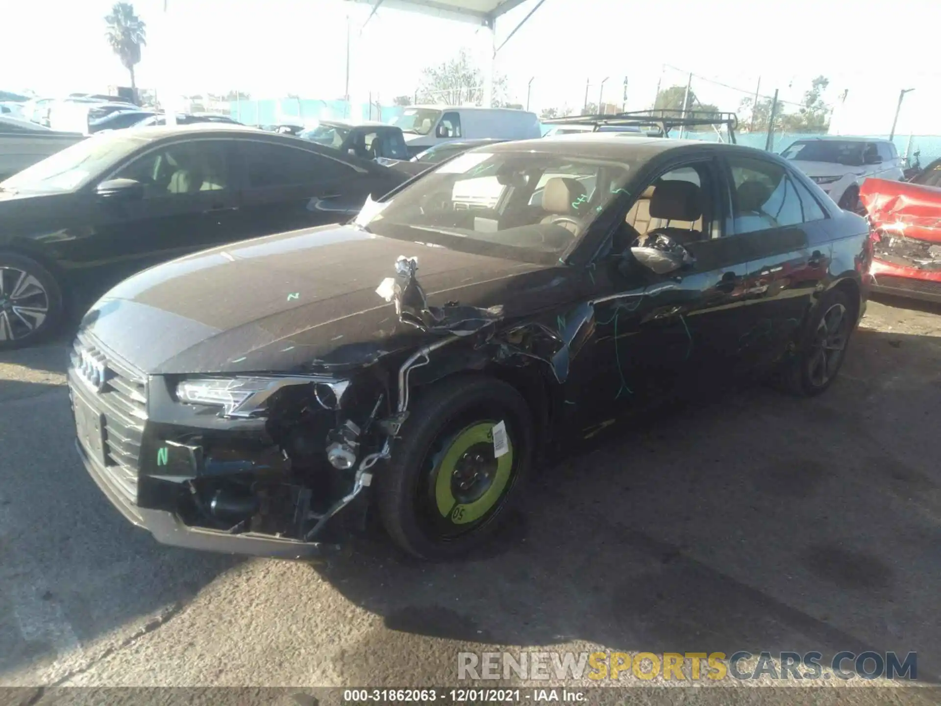 2 Photograph of a damaged car WAUGMAF46KN011977 AUDI A4 2019