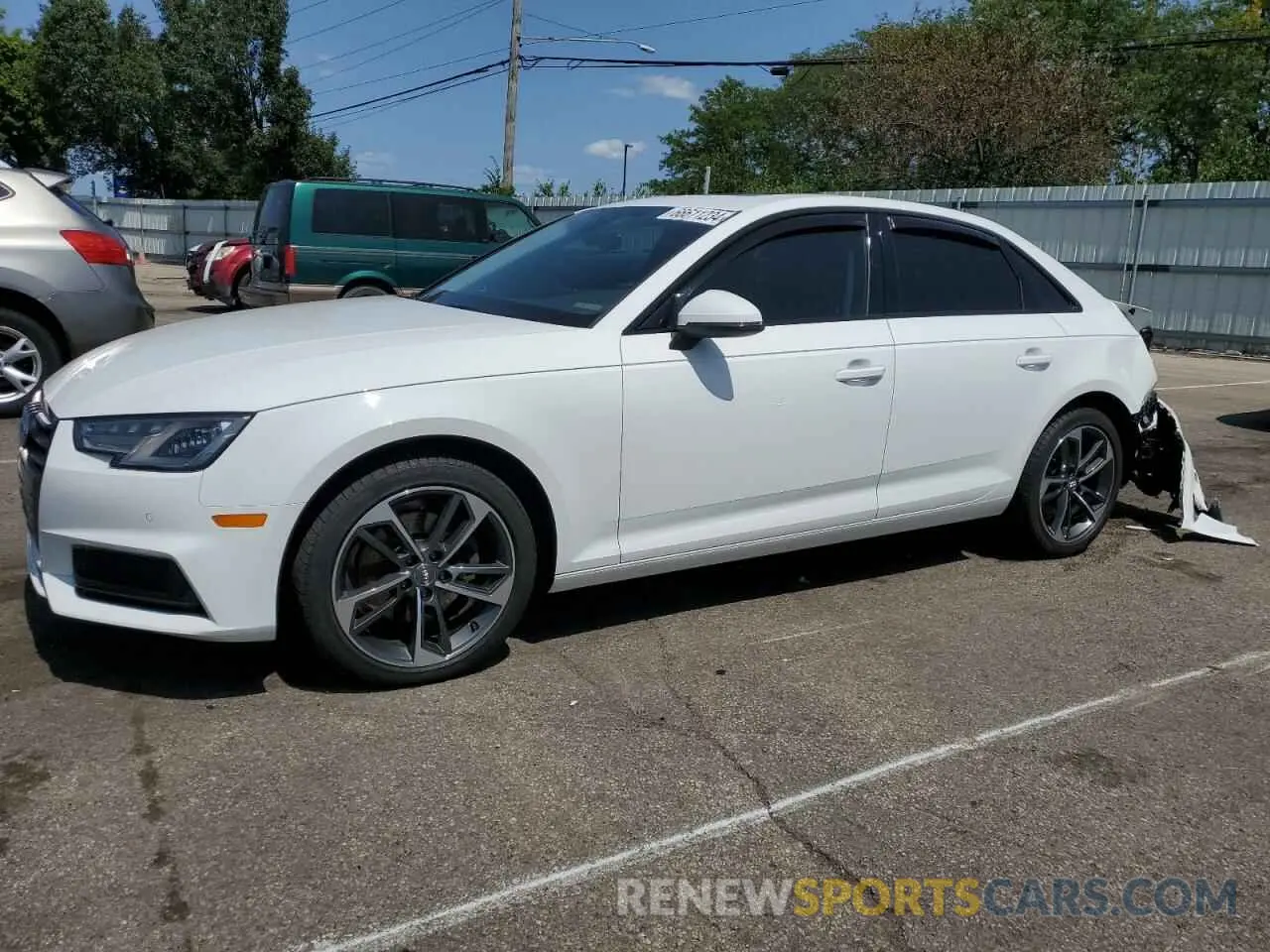 1 Photograph of a damaged car WAUGMAF46KN017598 AUDI A4 2019