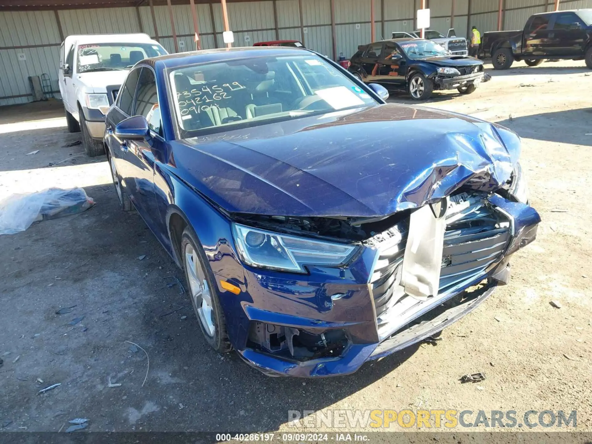 1 Photograph of a damaged car WAUGMAF47KA042162 AUDI A4 2019