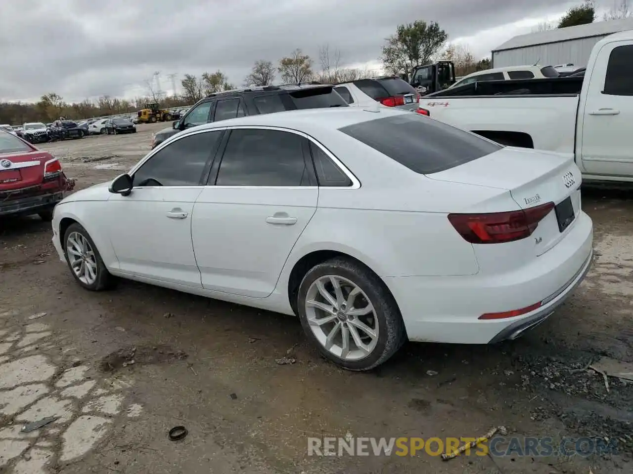 2 Photograph of a damaged car WAUGMAF48KA010112 AUDI A4 2019