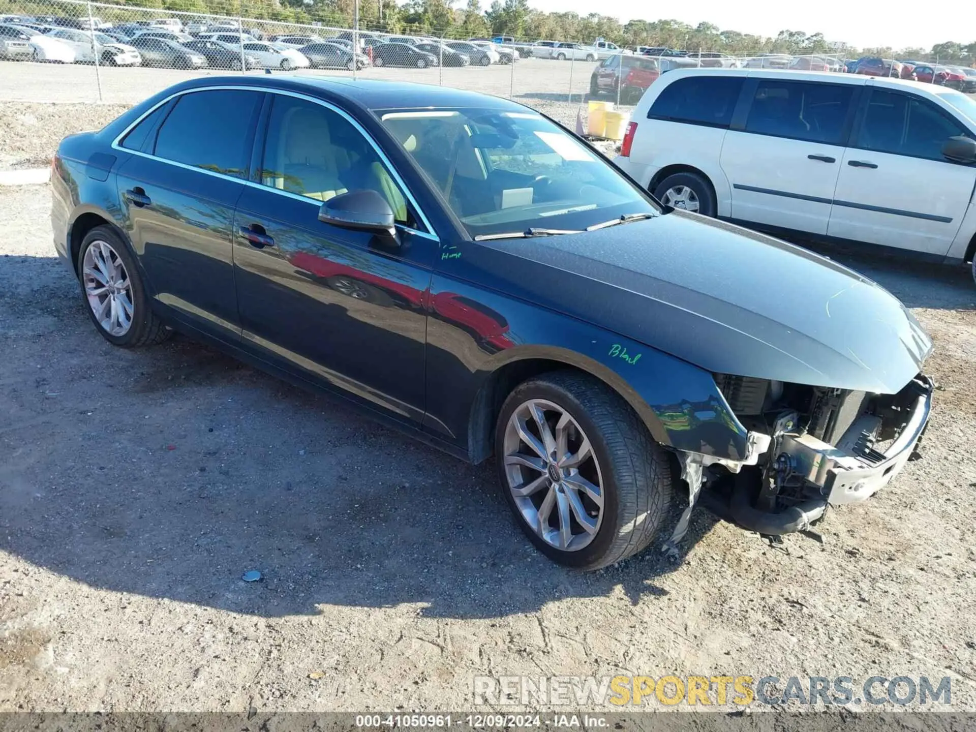 1 Photograph of a damaged car WAUGMAF48KA022521 AUDI A4 2019