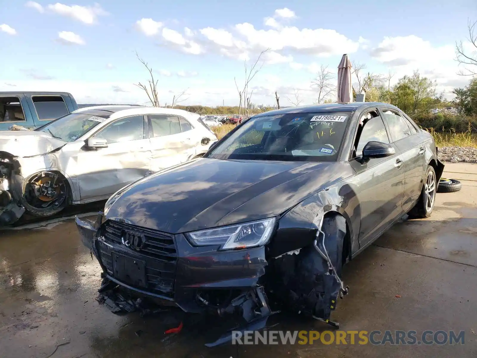 2 Photograph of a damaged car WAUGMAF4XKA111085 AUDI A4 2019