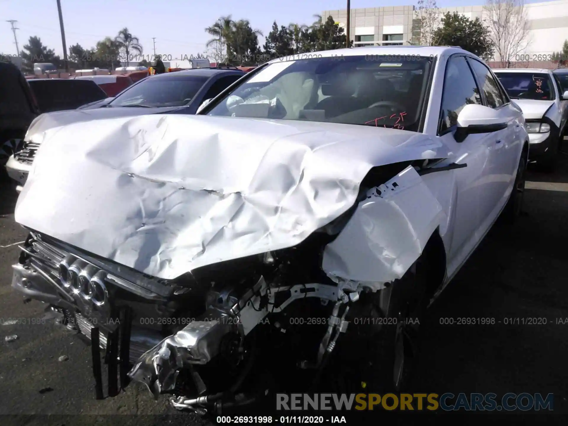 2 Photograph of a damaged car WAUGMAF4XKN018575 AUDI A4 2019