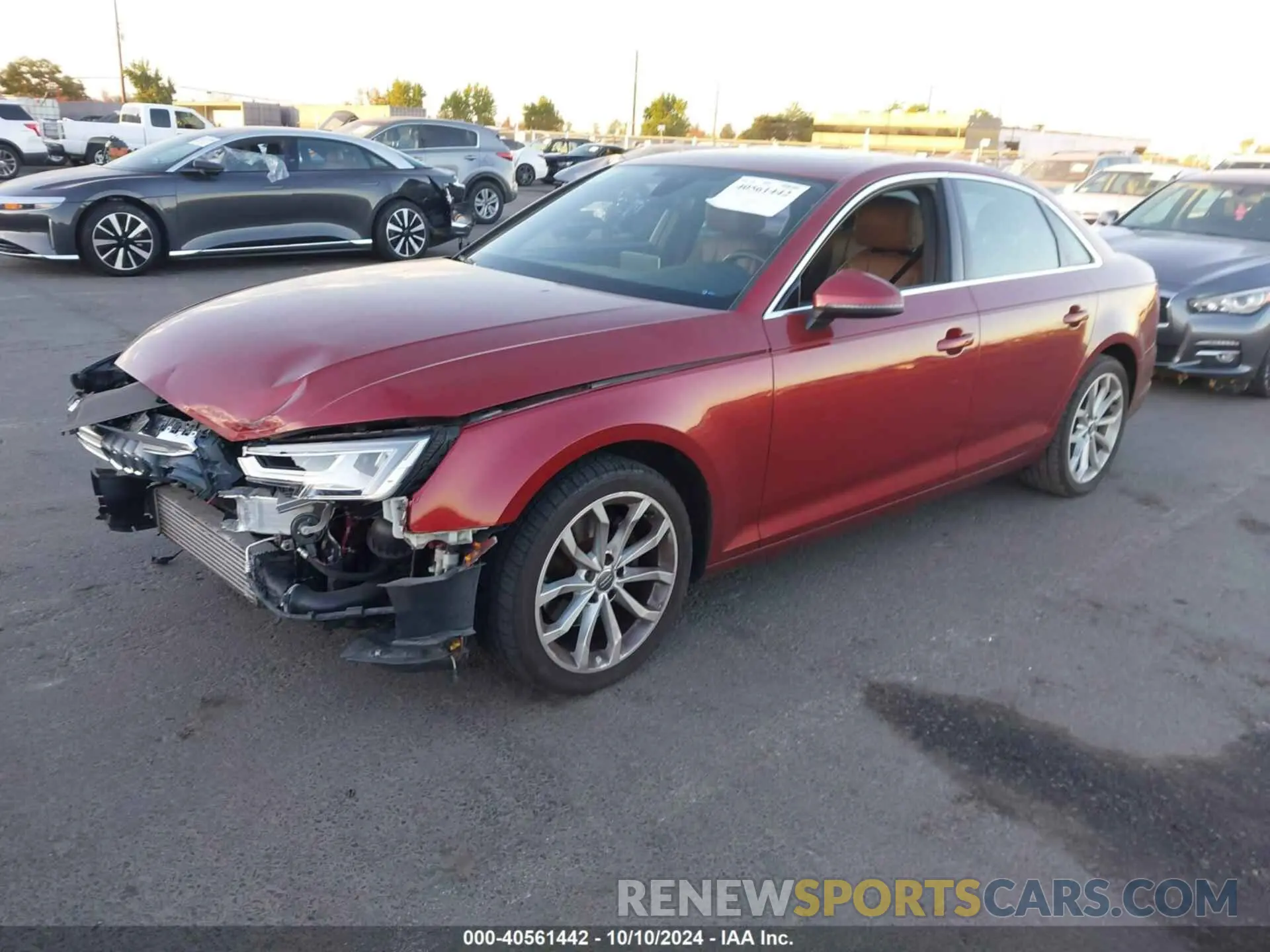 2 Photograph of a damaged car WAUHMAF43KN004795 AUDI A4 2019
