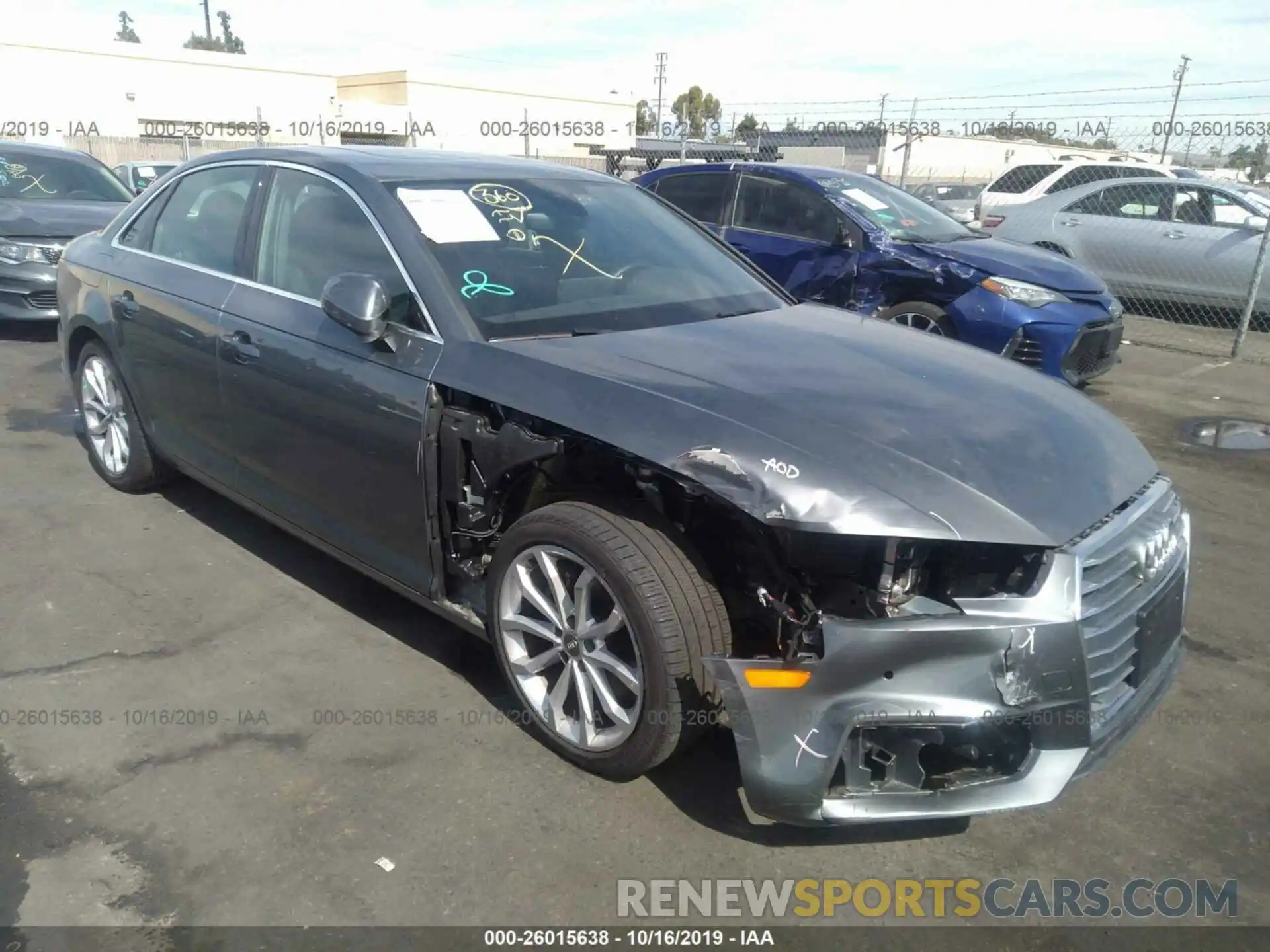 1 Photograph of a damaged car WAUHMAF44KA050496 AUDI A4 2019