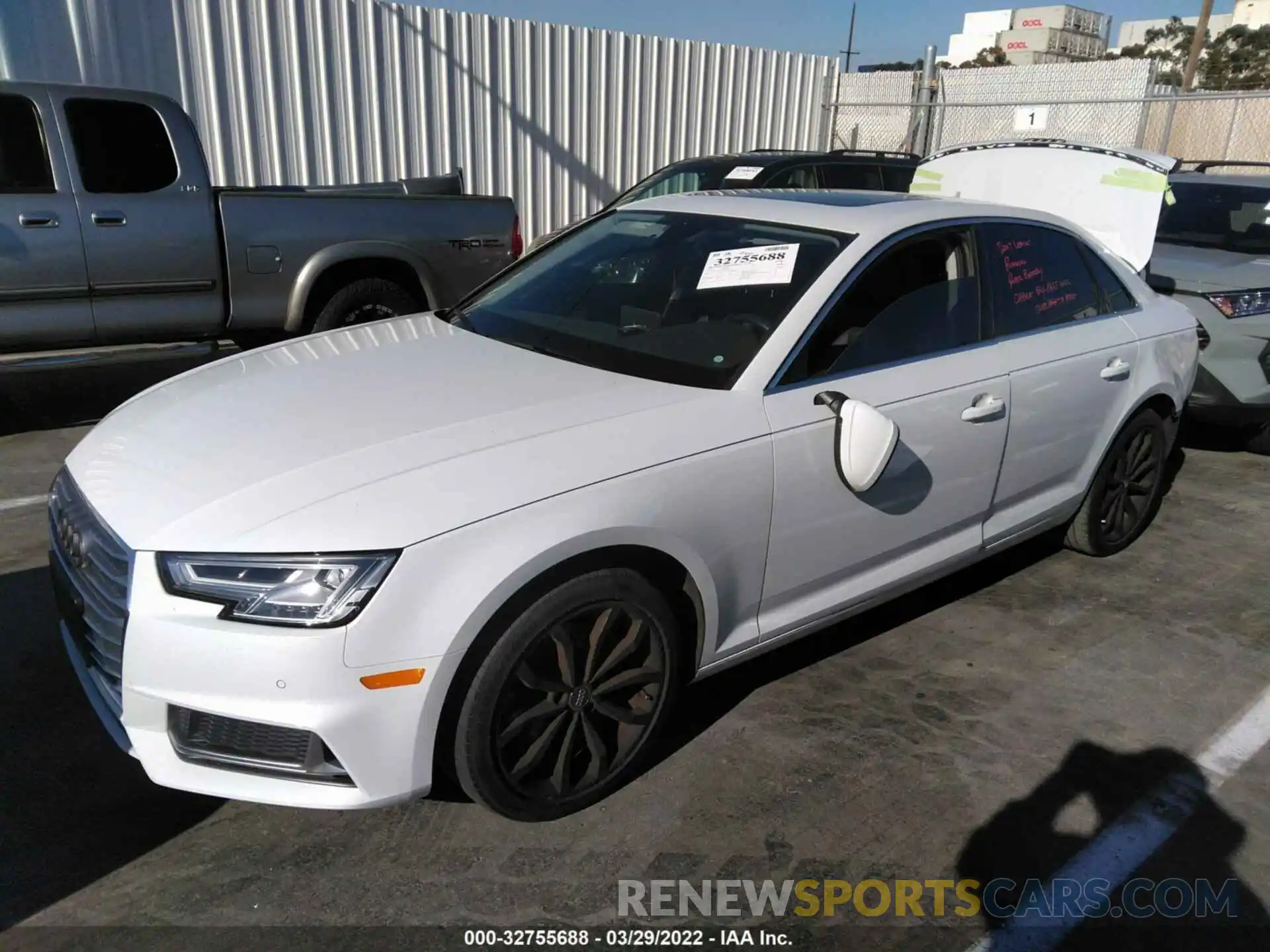 2 Photograph of a damaged car WAUHMAF44KN004725 AUDI A4 2019