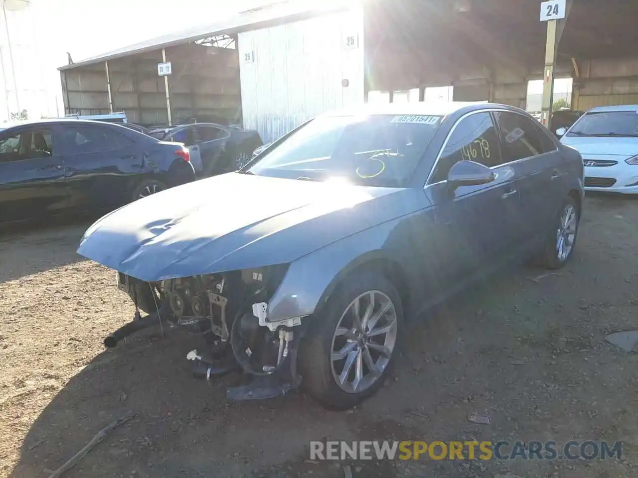 2 Photograph of a damaged car WAUHMAF46KA010968 AUDI A4 2019