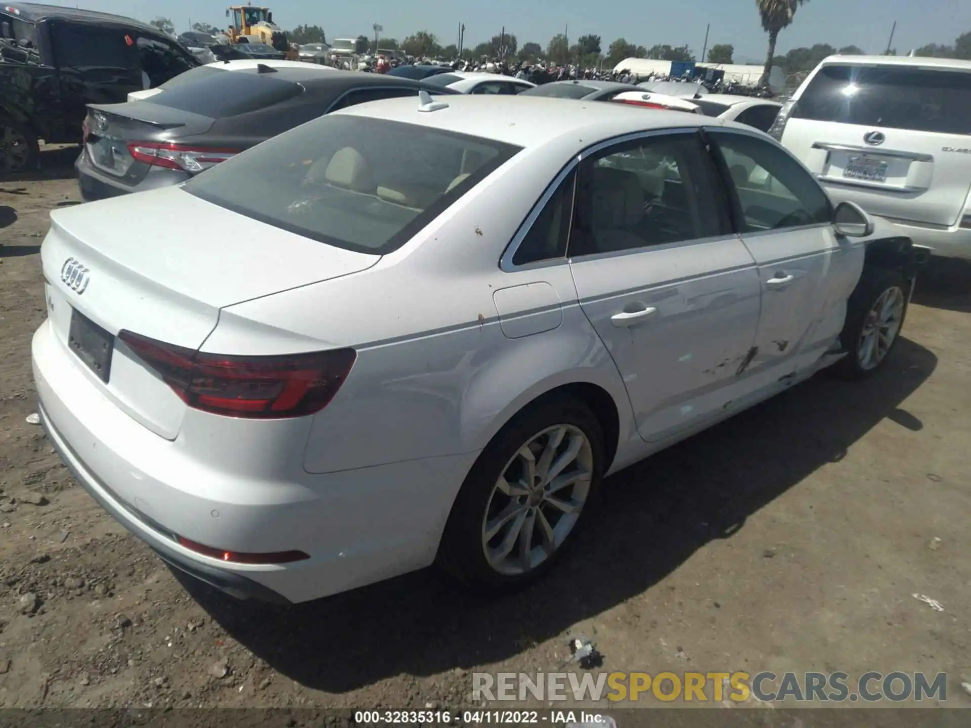 4 Photograph of a damaged car WAUHMAF47KN004444 AUDI A4 2019