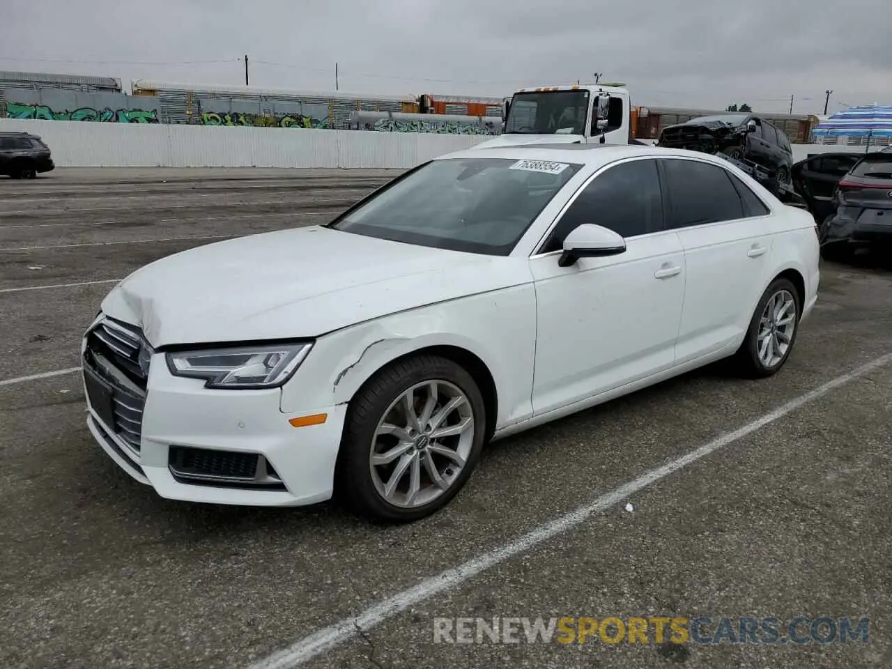 1 Photograph of a damaged car WAUHMAF4XKN002350 AUDI A4 2019