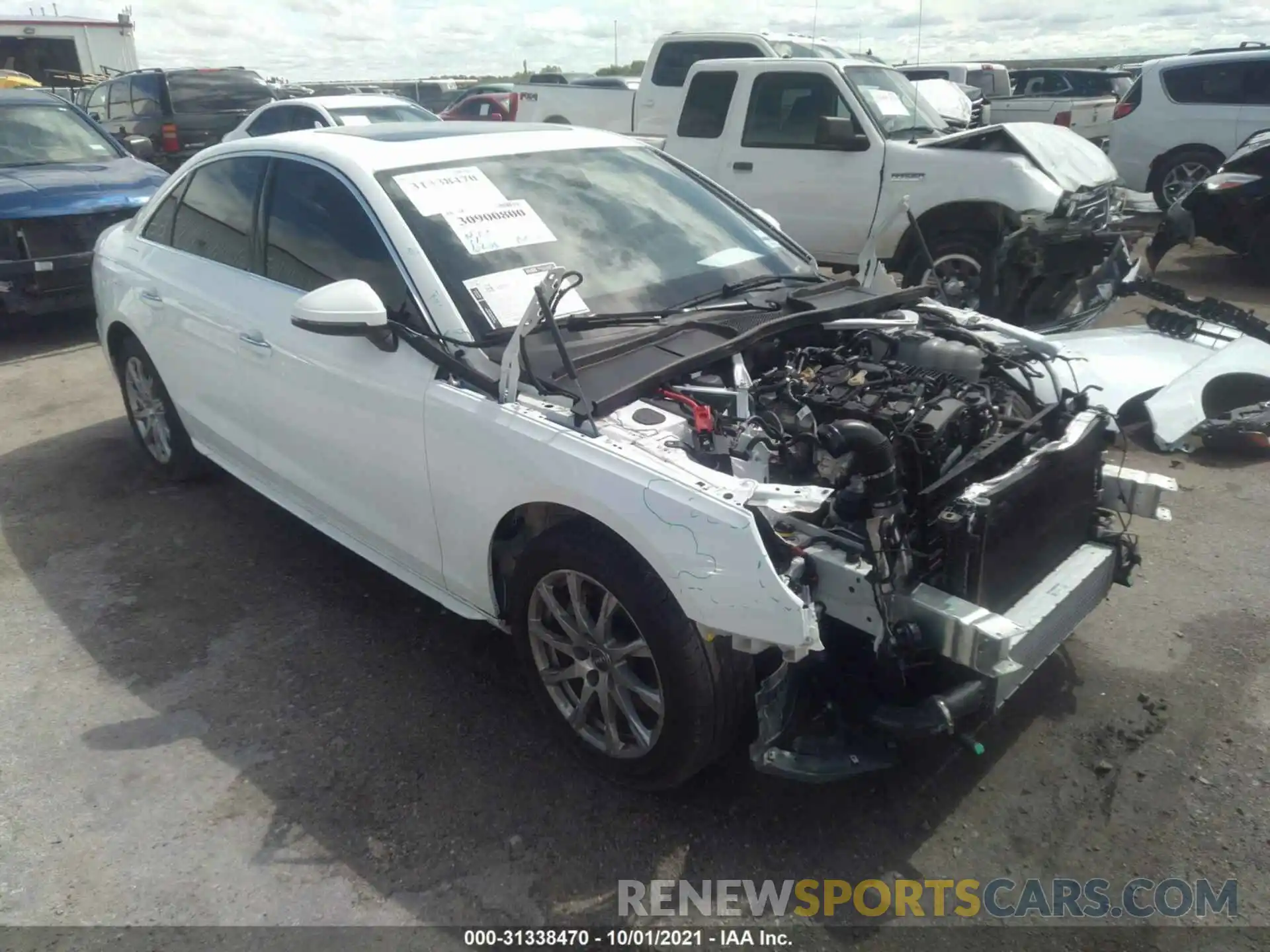 1 Photograph of a damaged car WAUGMAF43LN013543 AUDI A4 2020