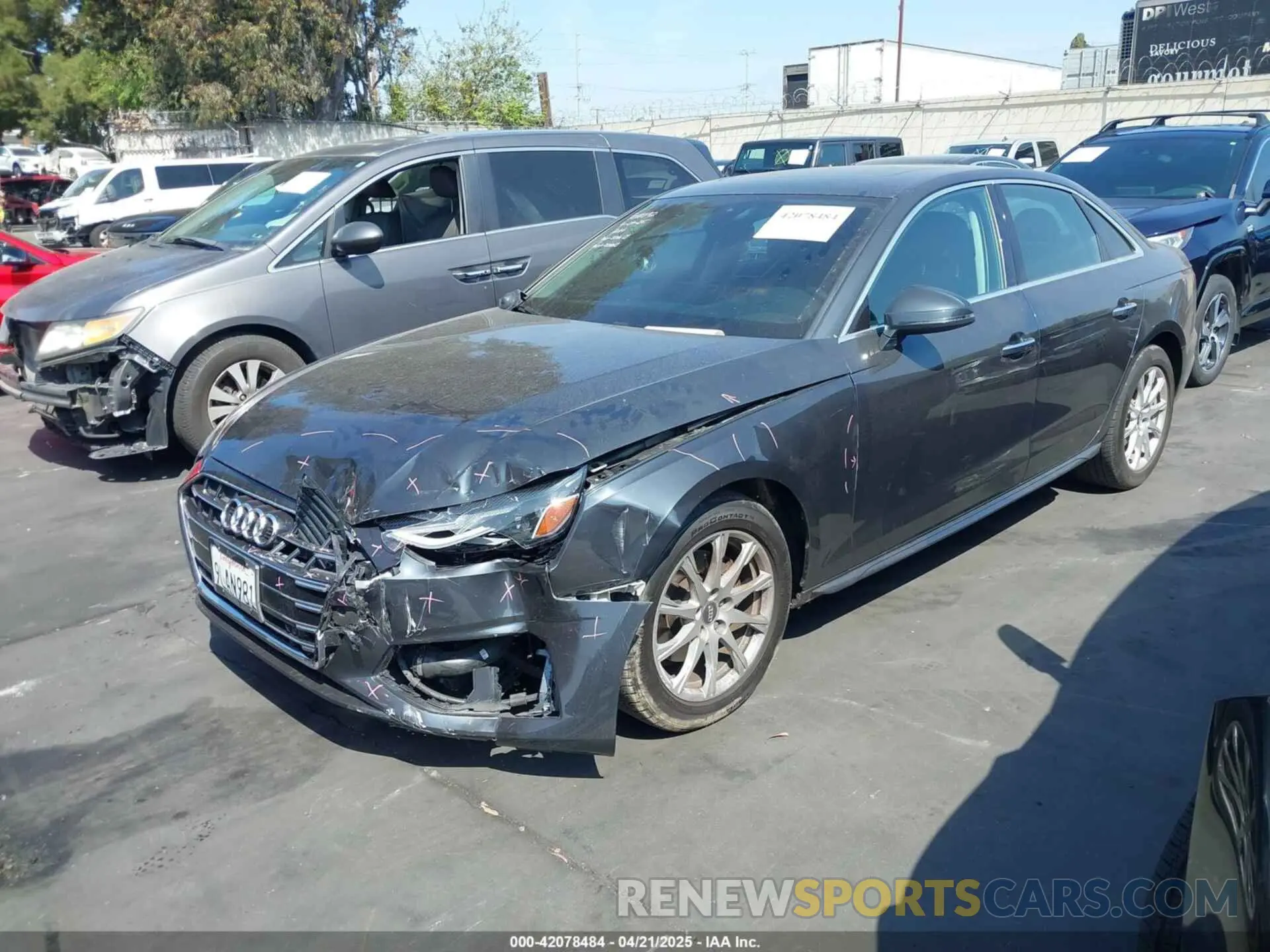 2 Photograph of a damaged car WAUGMAF46LN004092 AUDI A4 2020