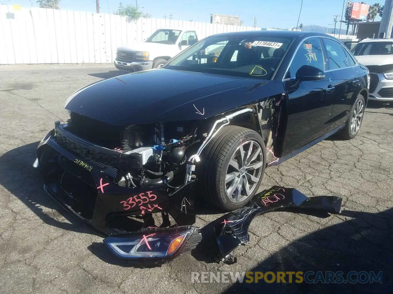 2 Photograph of a damaged car WAUGMAF48LN009455 AUDI A4 2020