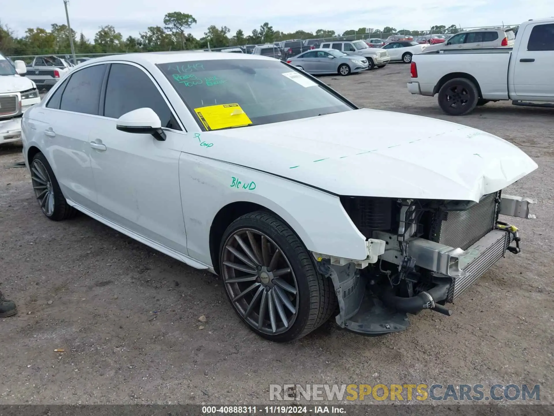 1 Photograph of a damaged car WAUGMAF49LA041175 AUDI A4 2020