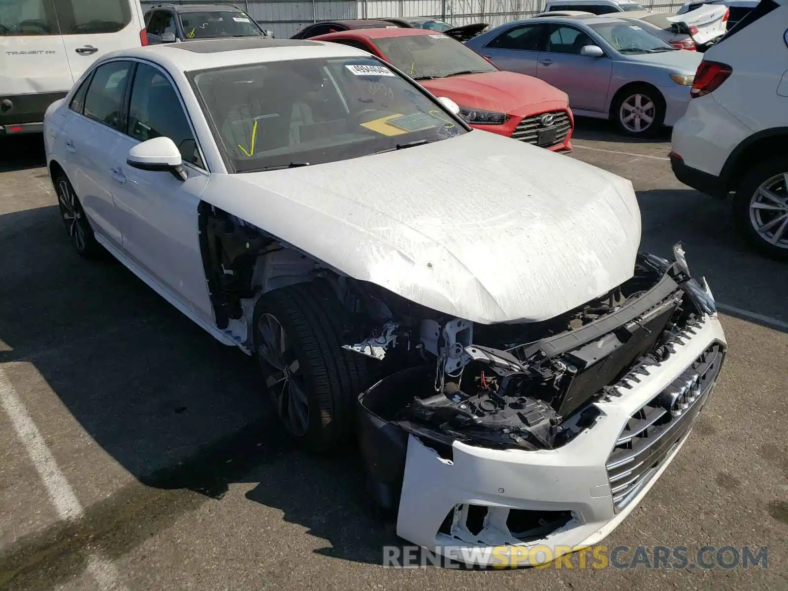 1 Photograph of a damaged car WAUHMAF48LA039227 AUDI A4 2020